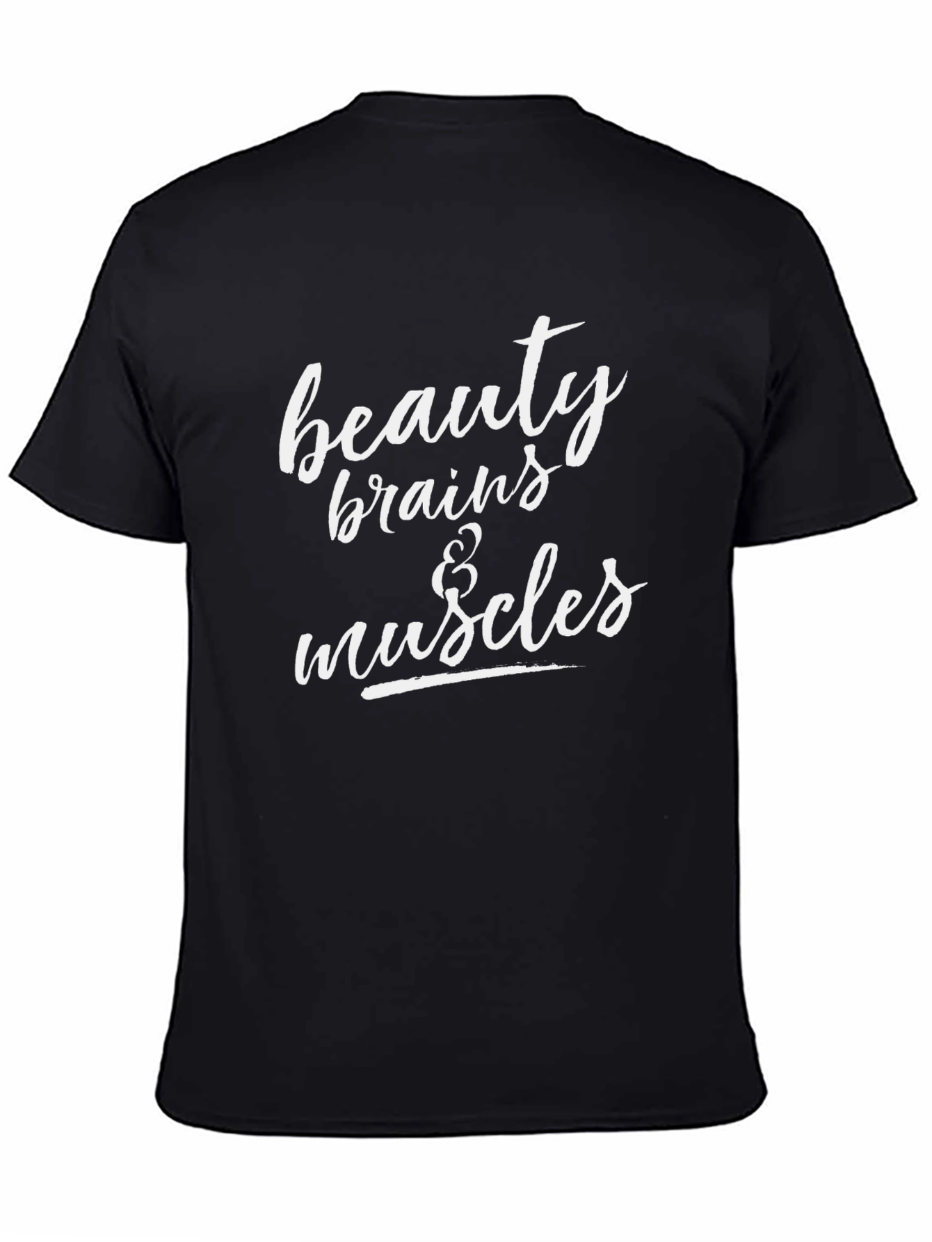 Beauty Brains & Muscles Graphic T-Shirt - Black