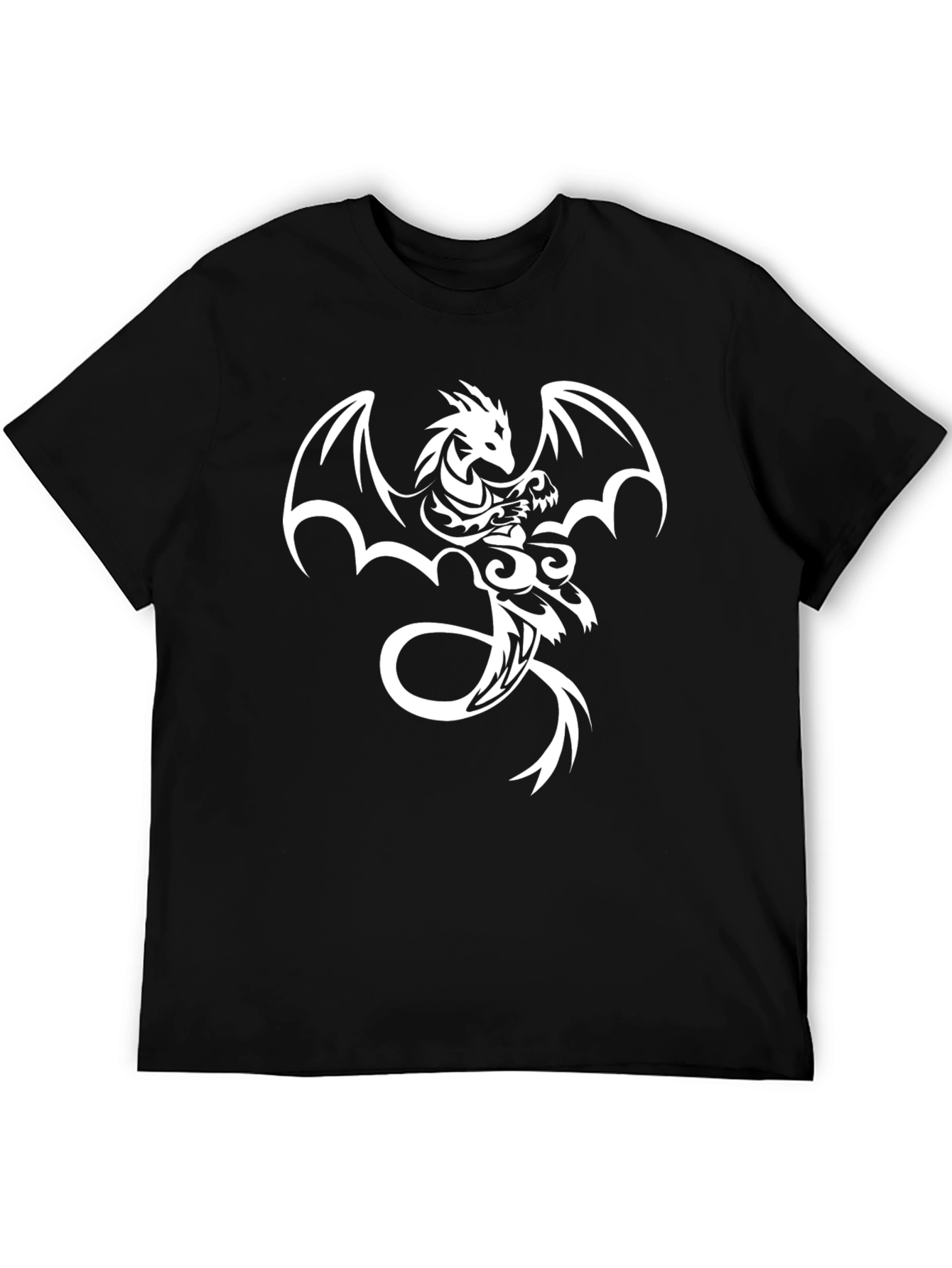Dragon Graphic T-Shirt - Black Cotton Tee