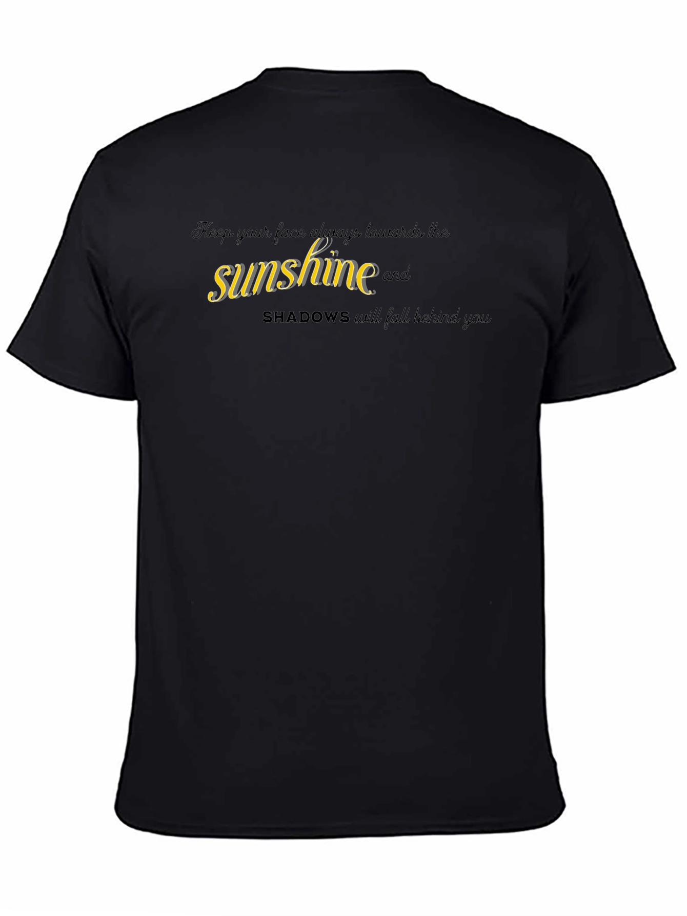 Sunshine Shadow Graphic Black T-Shirt