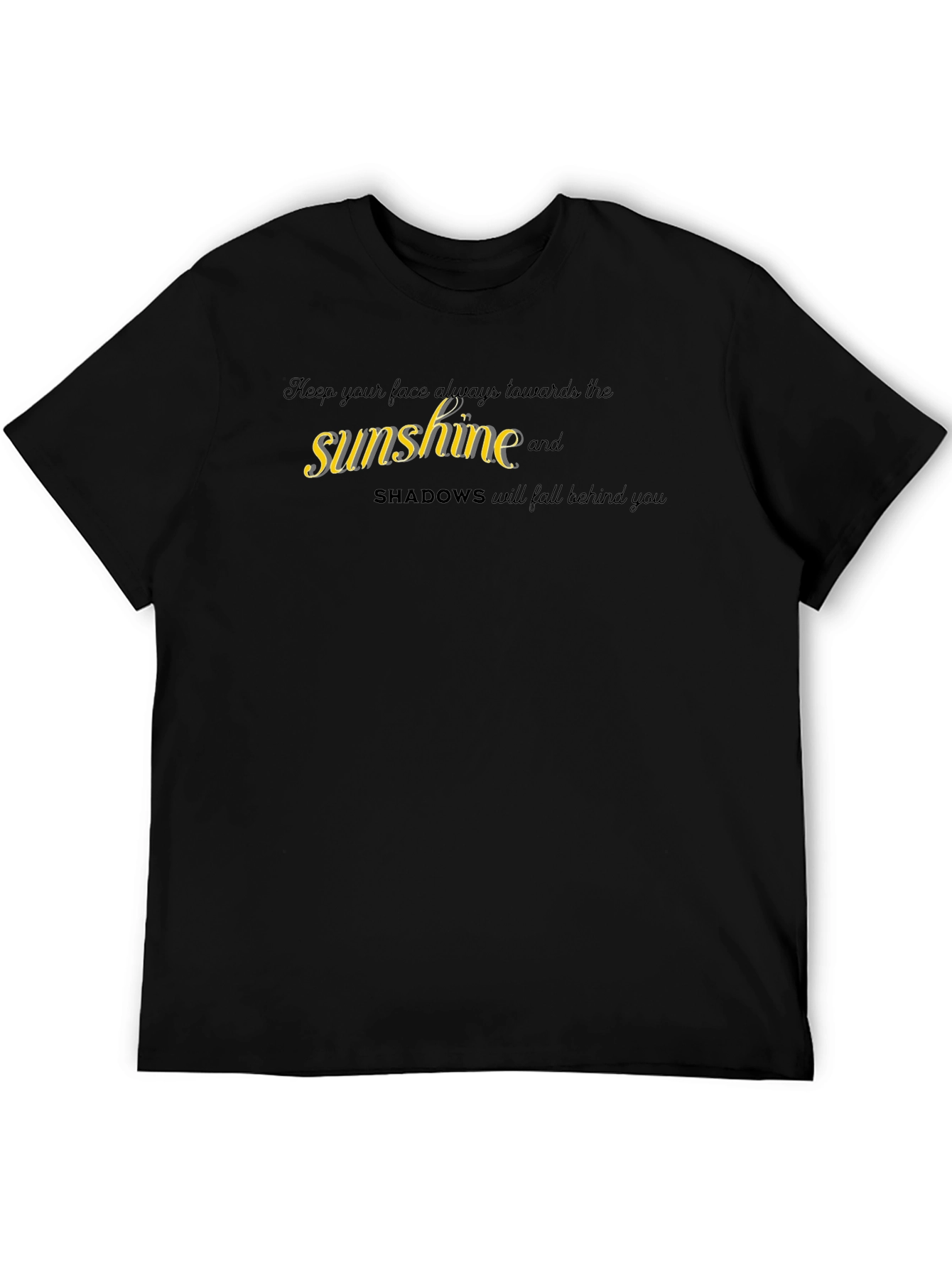 Sunshine Shadow Graphic Black T-Shirt