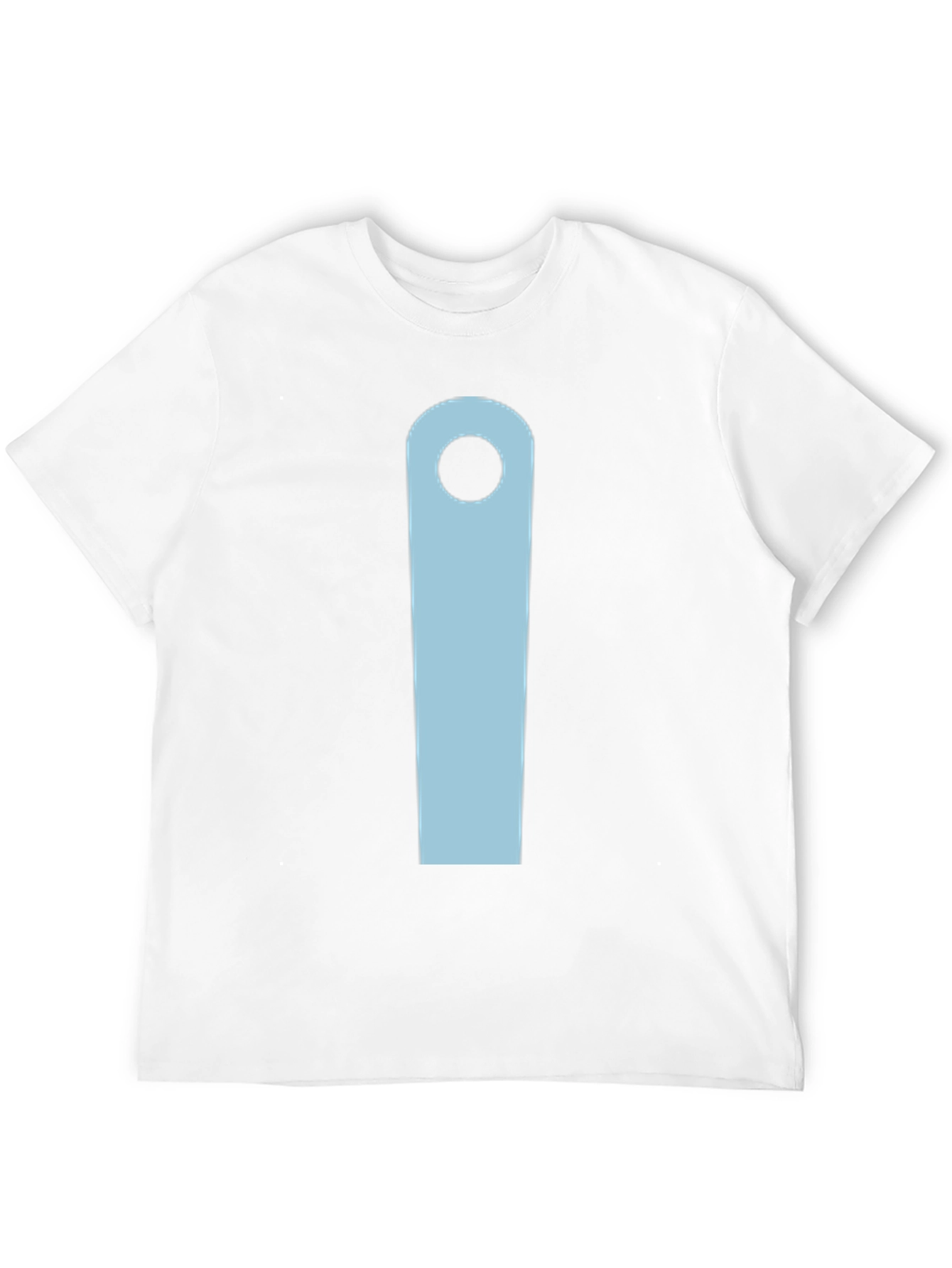 Minimalist Black T-Shirt with Light Blue Design