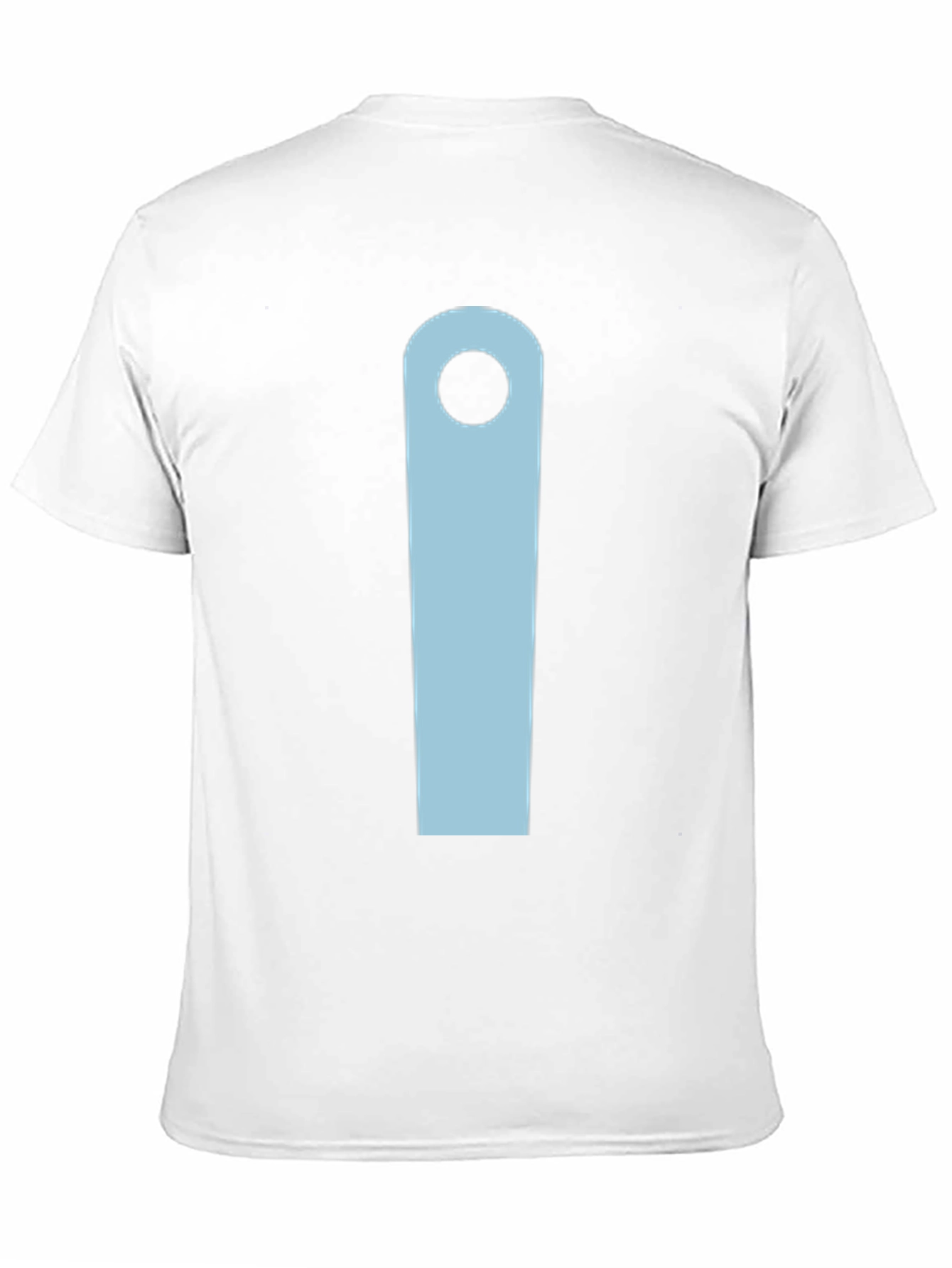 Minimalist Black T-Shirt with Light Blue Design
