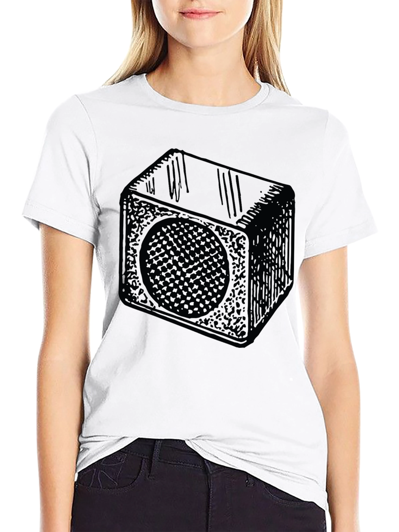 Geometric Speaker T-Shirt - Cool Design