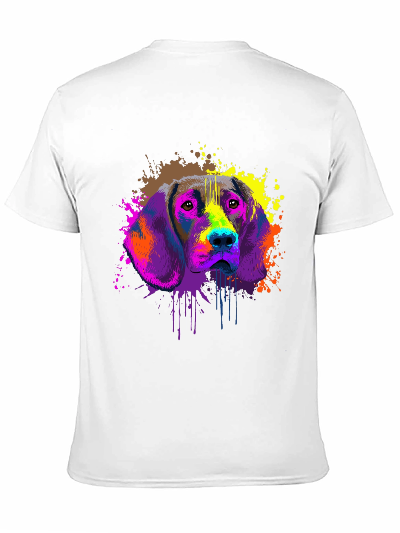 Colorful Dog Graphic T-Shirt