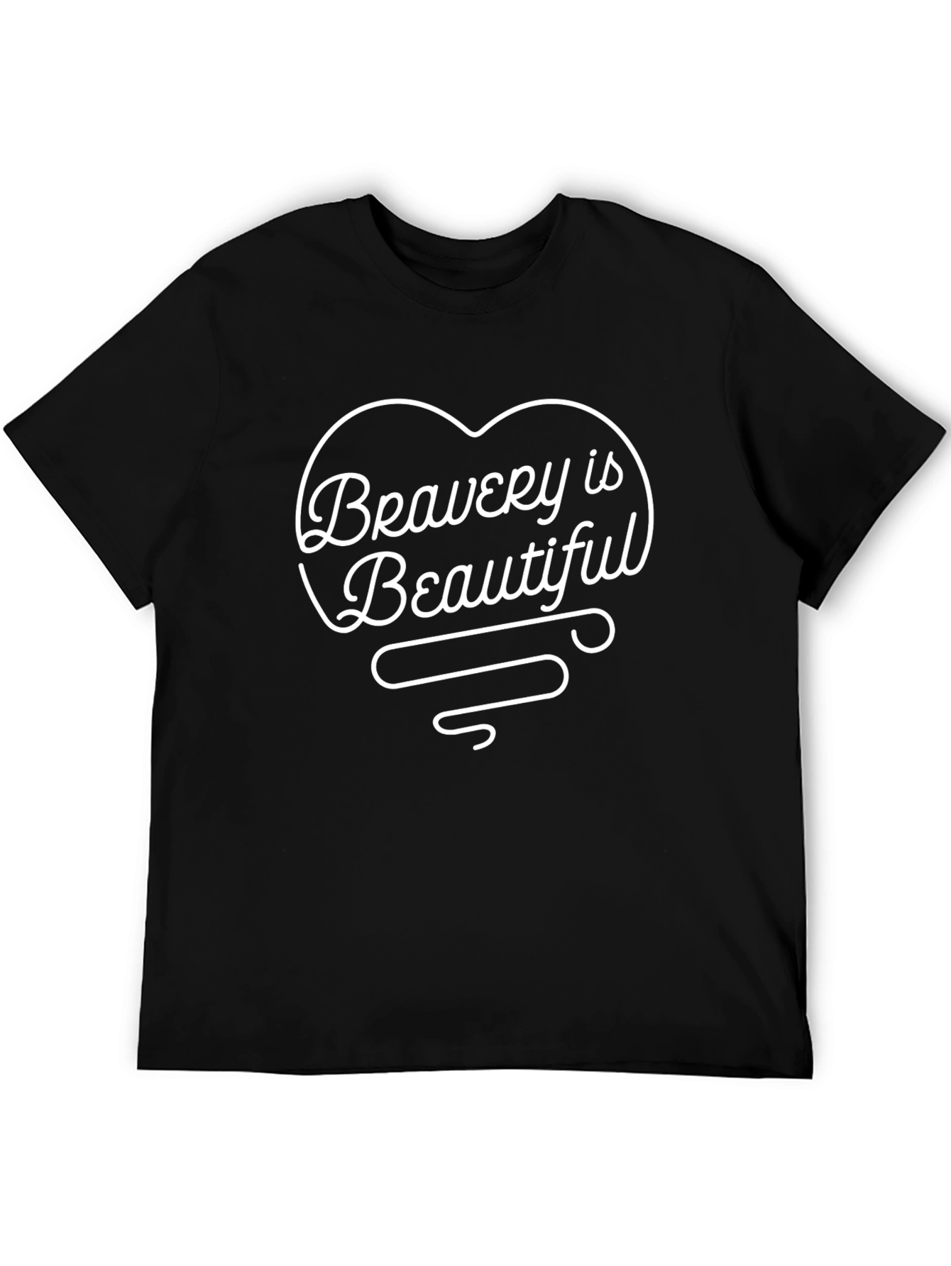 Bravery Is Beautiful Graphic Tee - Black