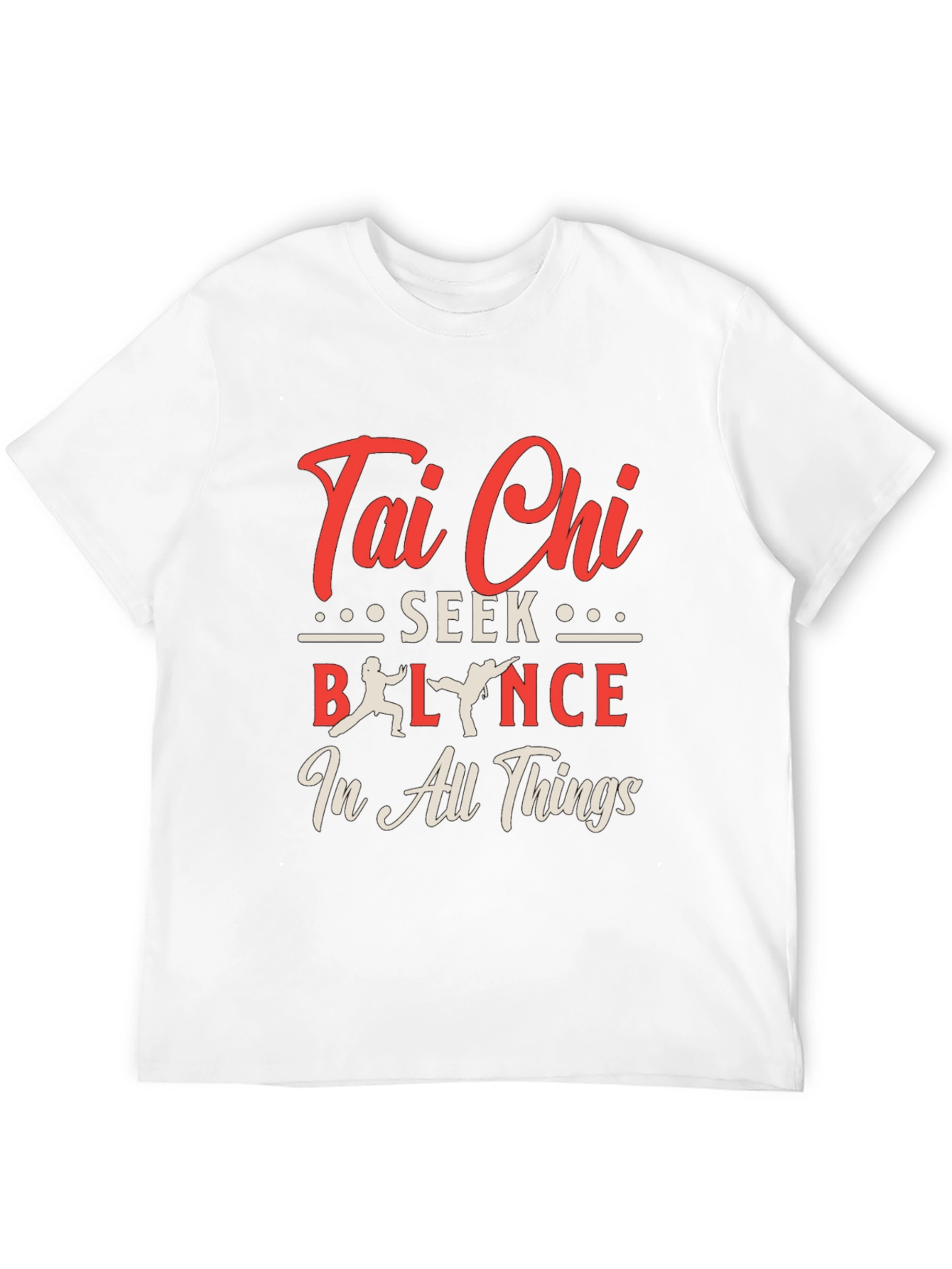 Tai Chi Balance Seek in All Things Black T-Shirt