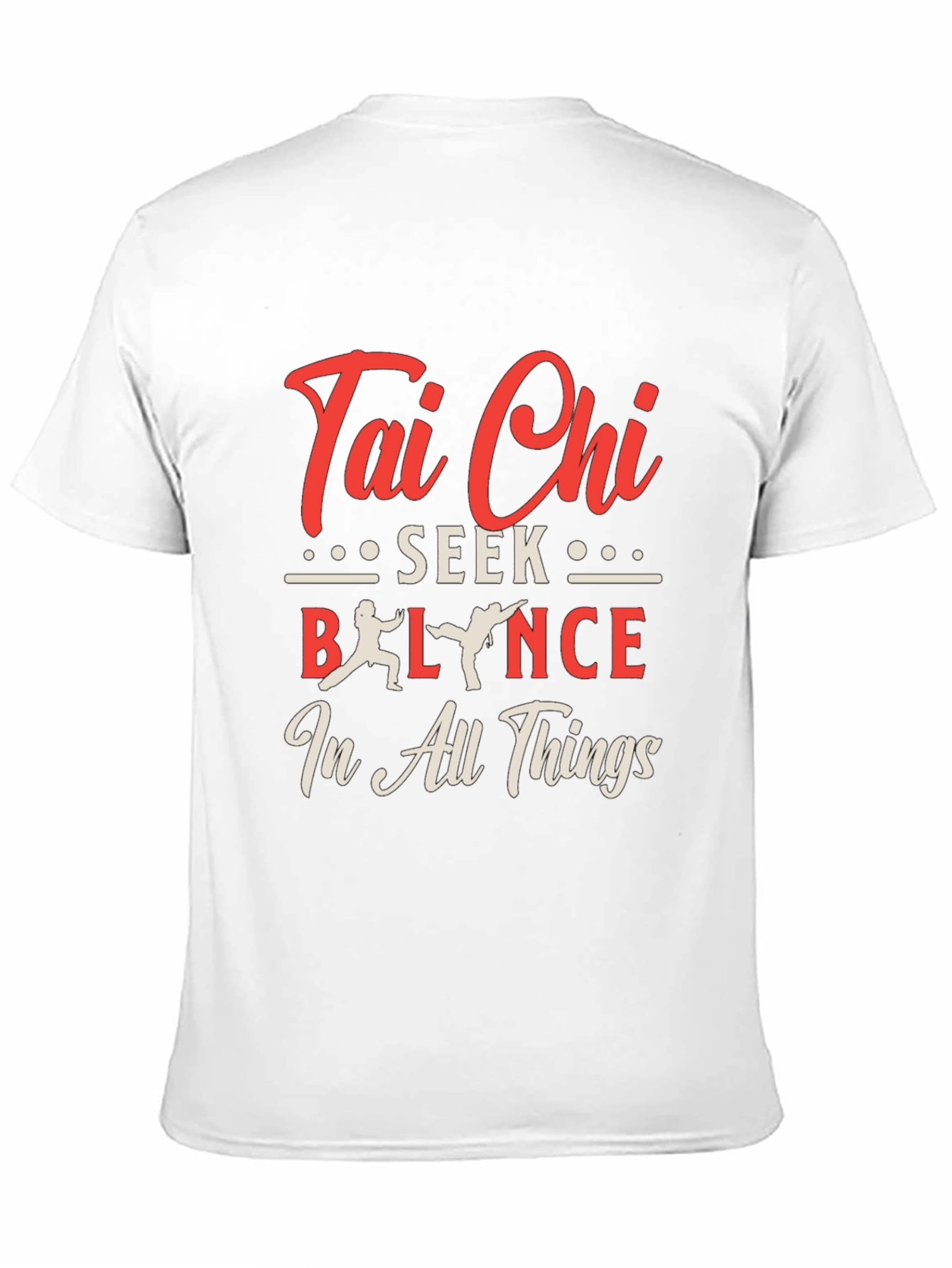 Tai Chi Balance Seek in All Things Black T-Shirt