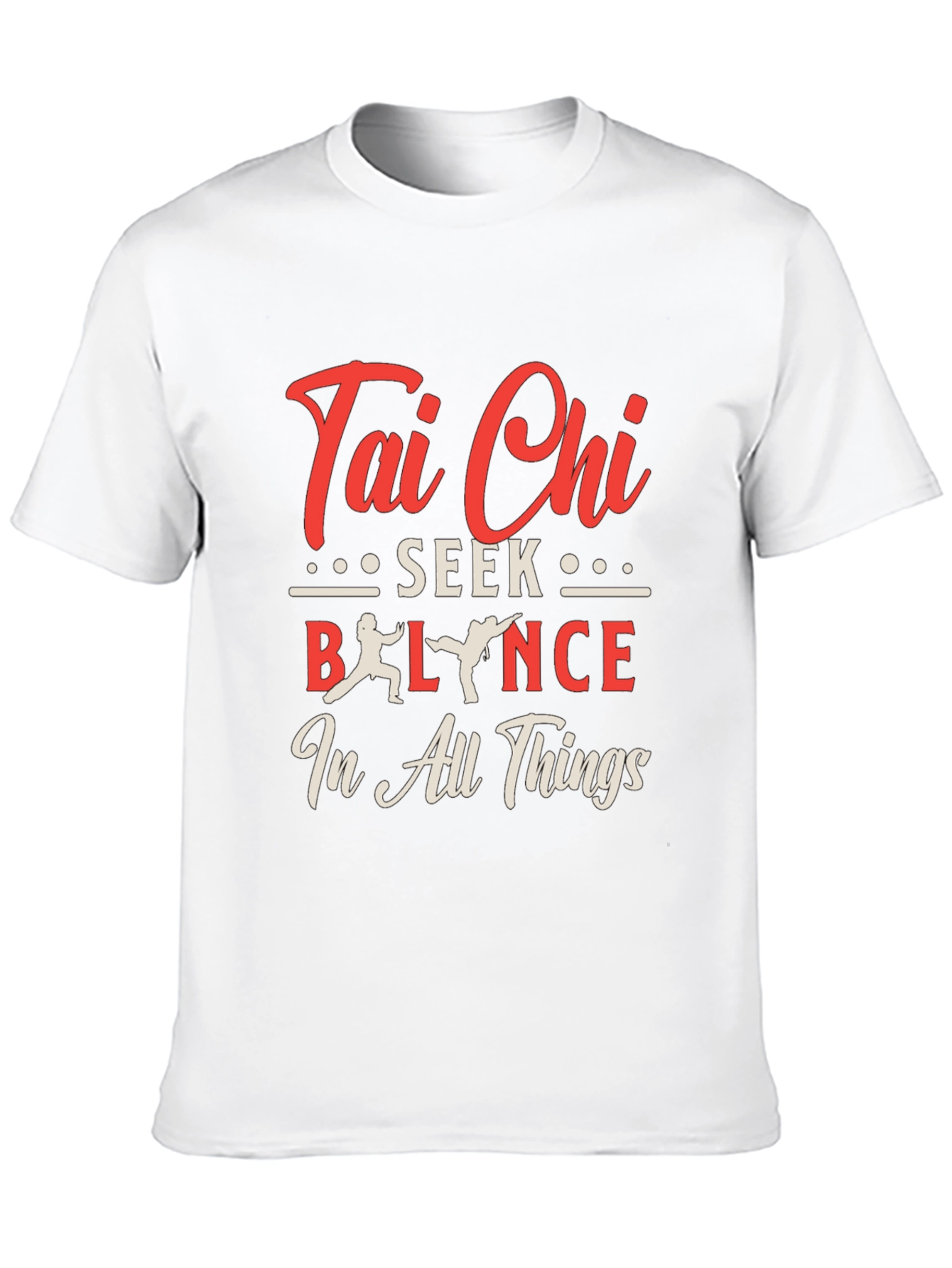 Tai Chi Balance Seek in All Things Black T-Shirt