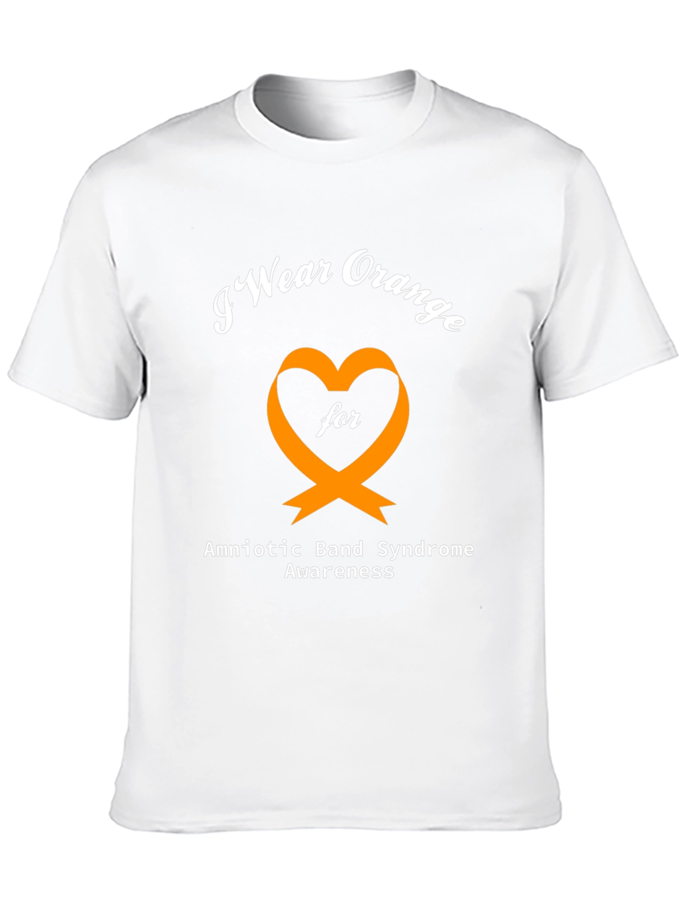 Orange Heart Amniotic Band Syndrome Awareness T-Shirt