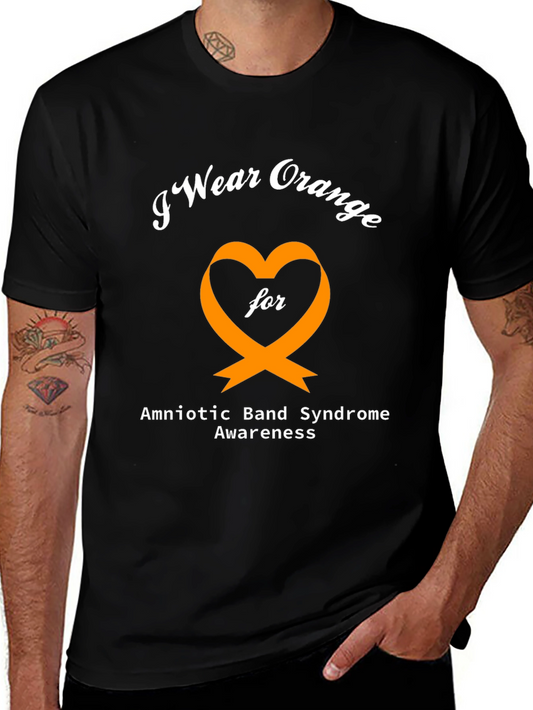 Orange Heart Amniotic Band Syndrome Awareness T-Shirt
