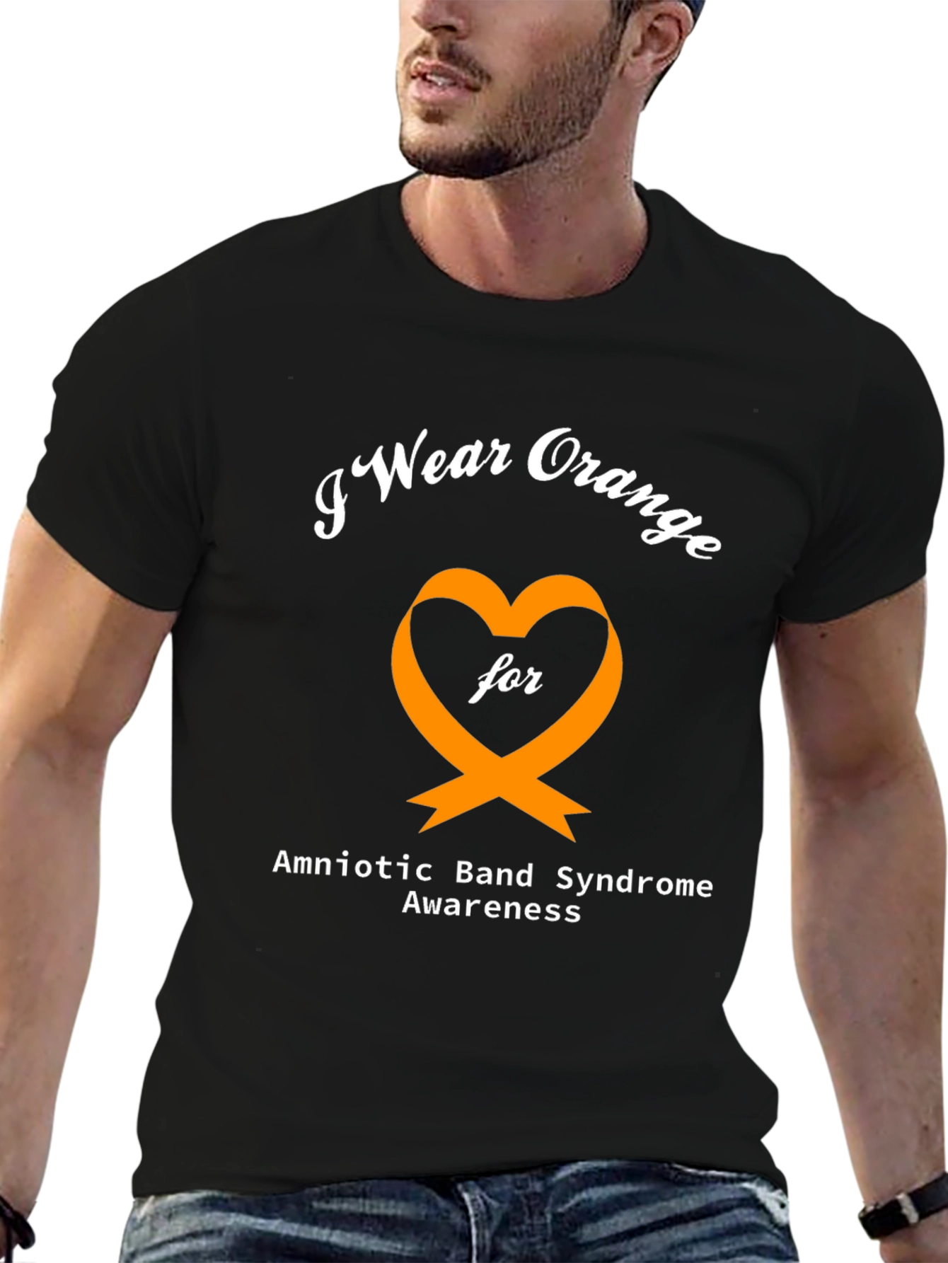 Orange Heart Amniotic Band Syndrome Awareness T-Shirt