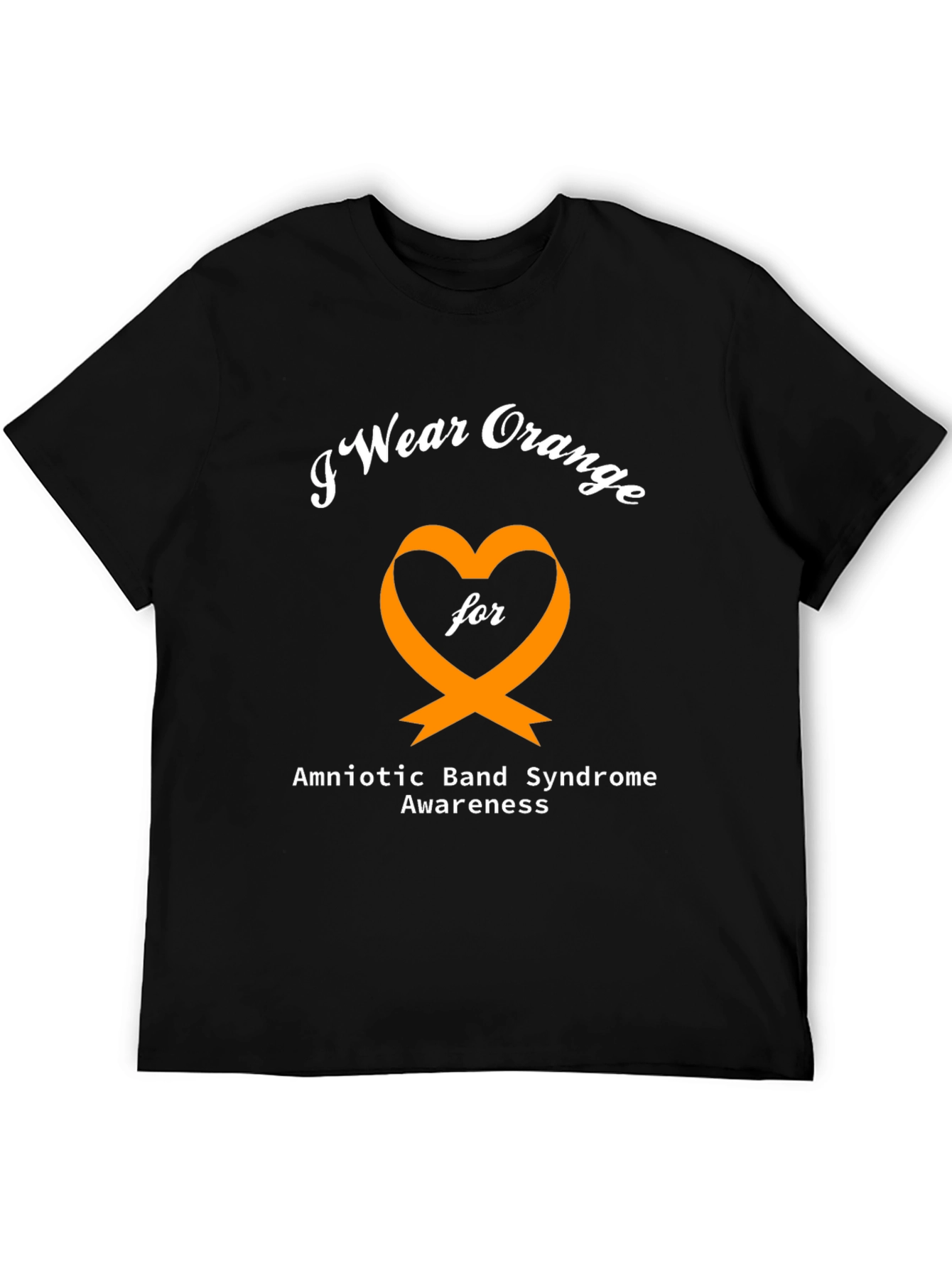 Orange Heart Amniotic Band Syndrome Awareness T-Shirt