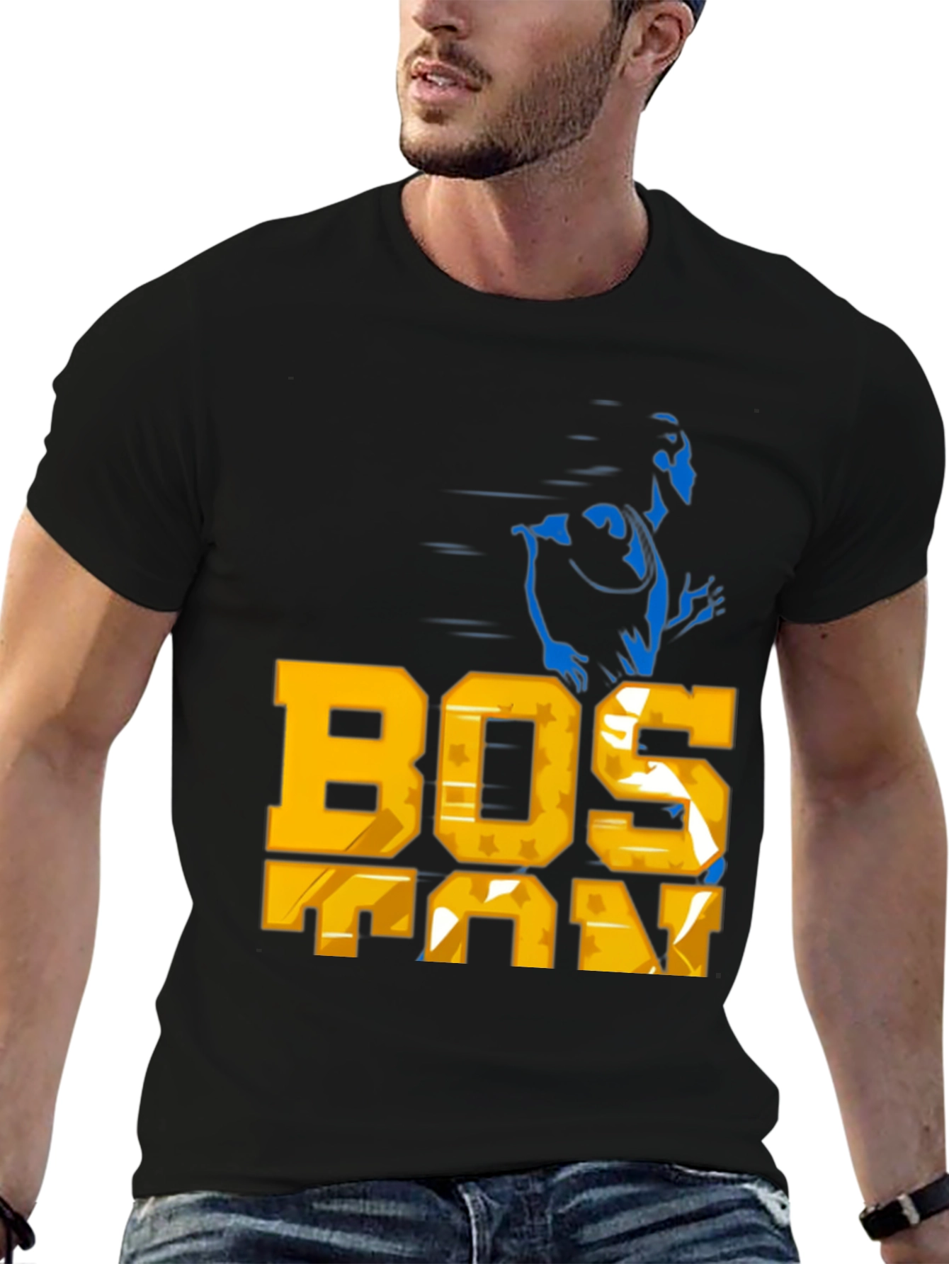 Boston Fan Tee - Black Short Sleeve T-Shirt