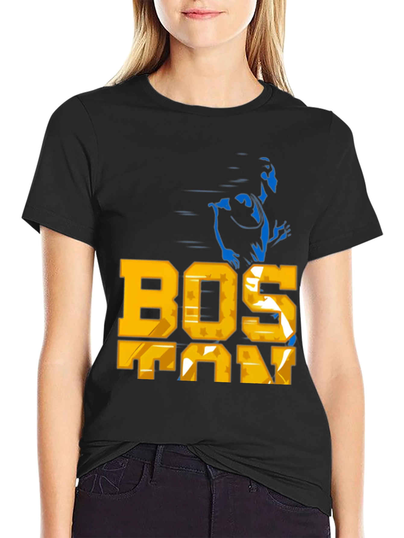 Boston Fan Tee - Black Short Sleeve T-Shirt