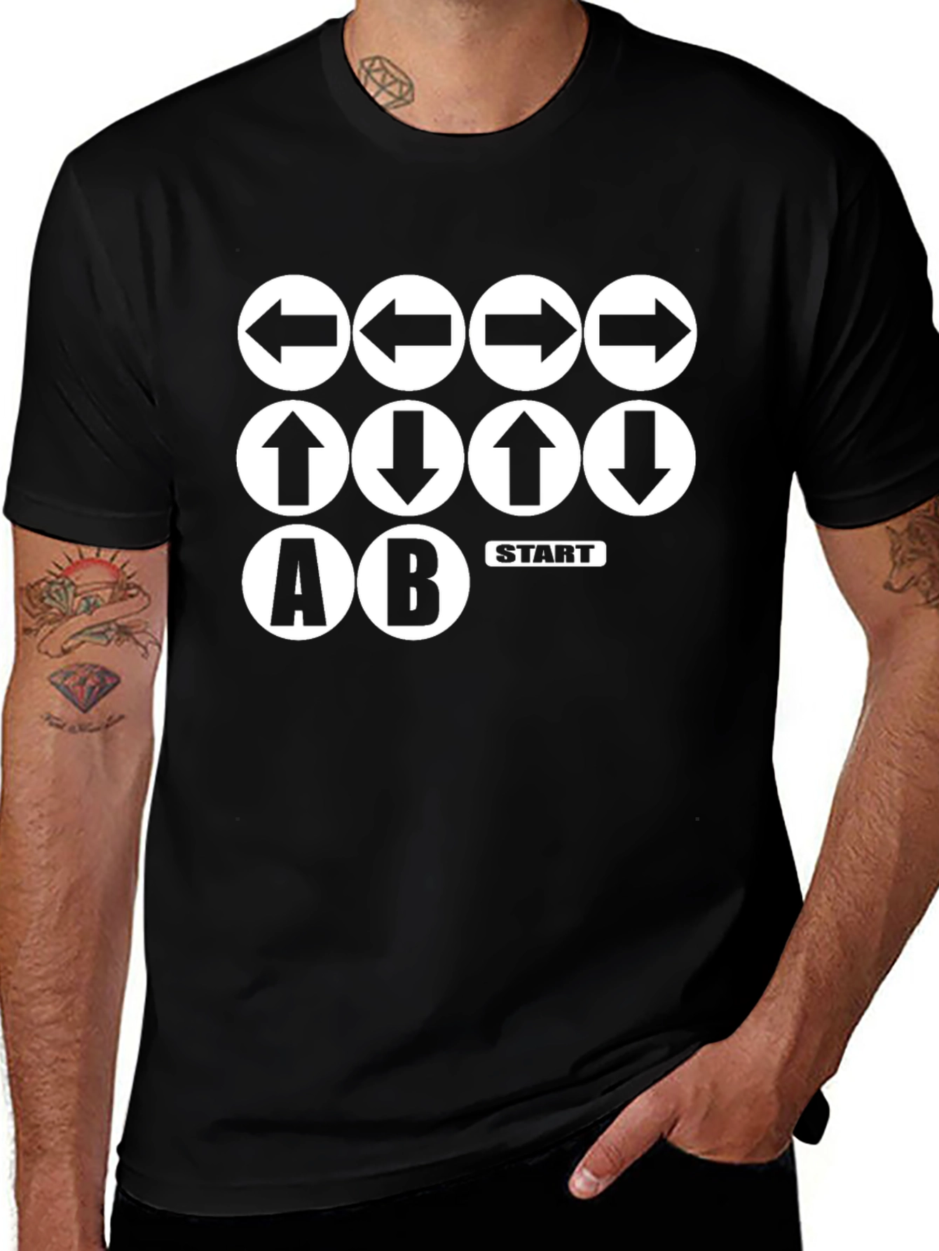 Konami Code T-Shirt - Retro Gaming Tee