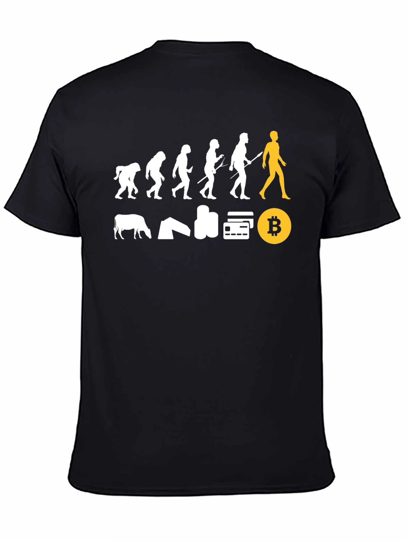 Bitcoin Evolution Black T-Shirt - Crypto Currency Tee
