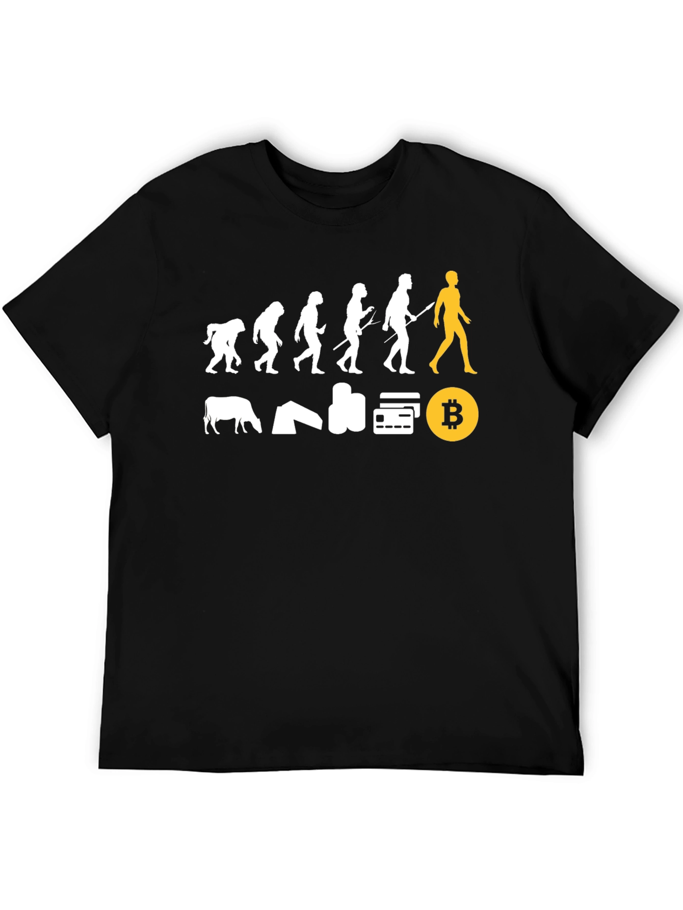 Bitcoin Evolution Black T-Shirt - Crypto Currency Tee