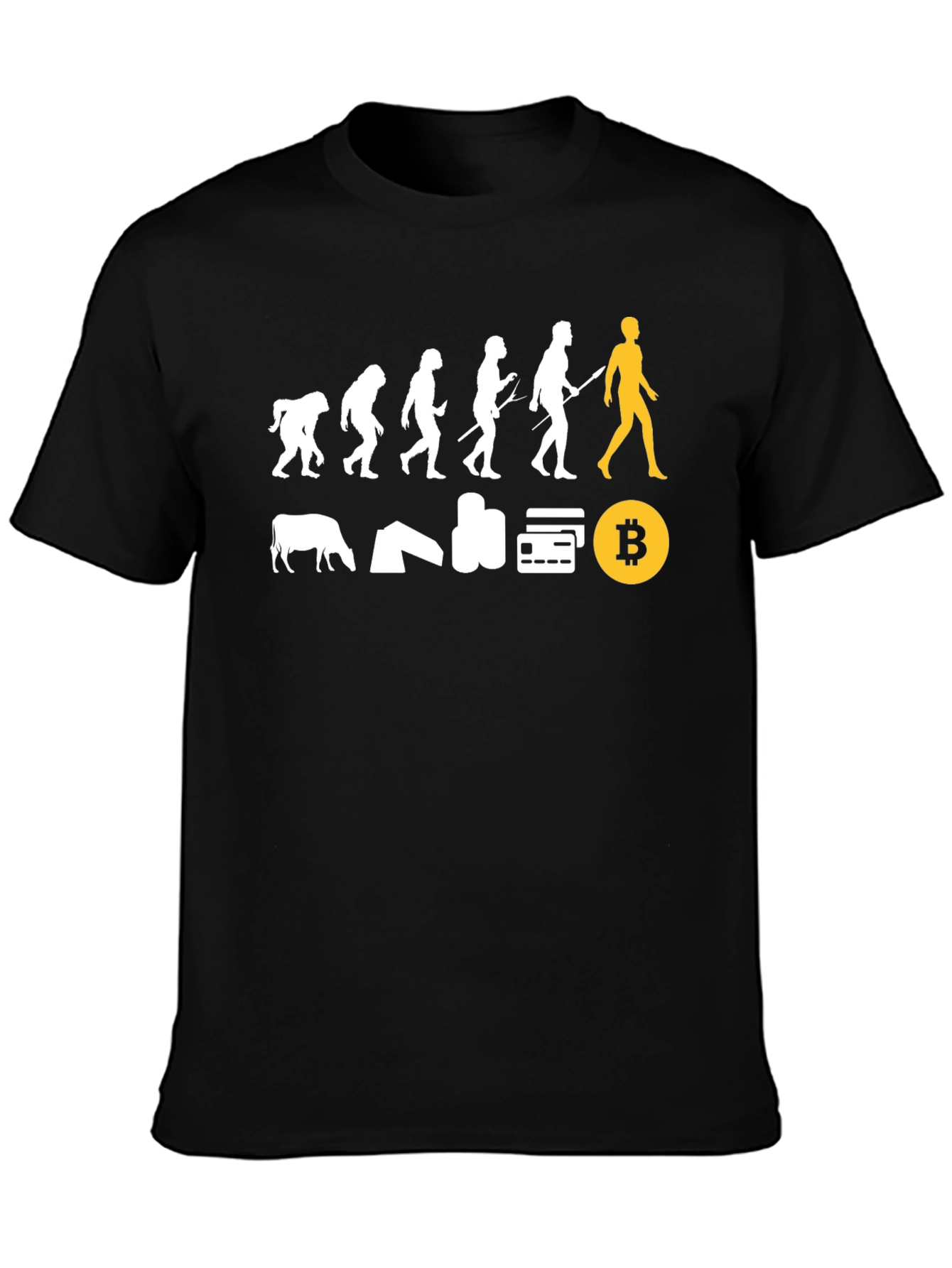 Bitcoin Evolution Black T-Shirt - Crypto Currency Tee