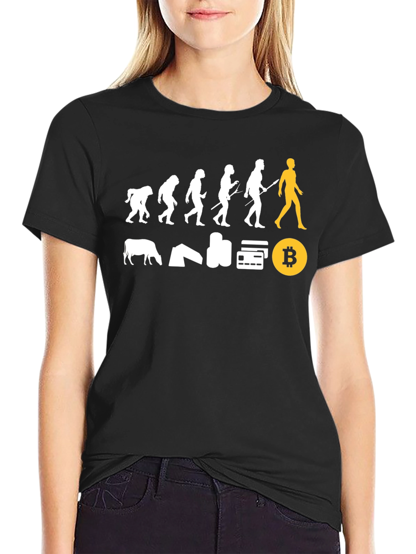 Bitcoin Evolution Black T-Shirt - Crypto Currency Tee