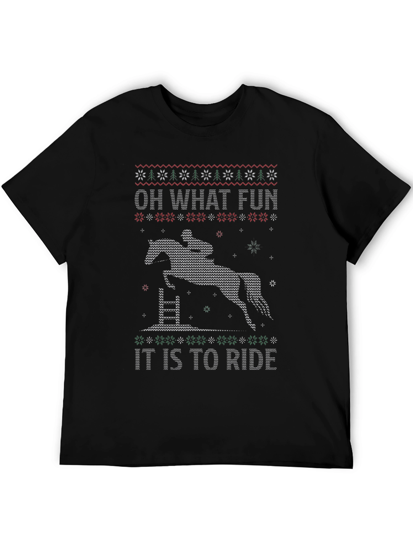 Oh What Fun Ugly Christmas Horse T-Shirt