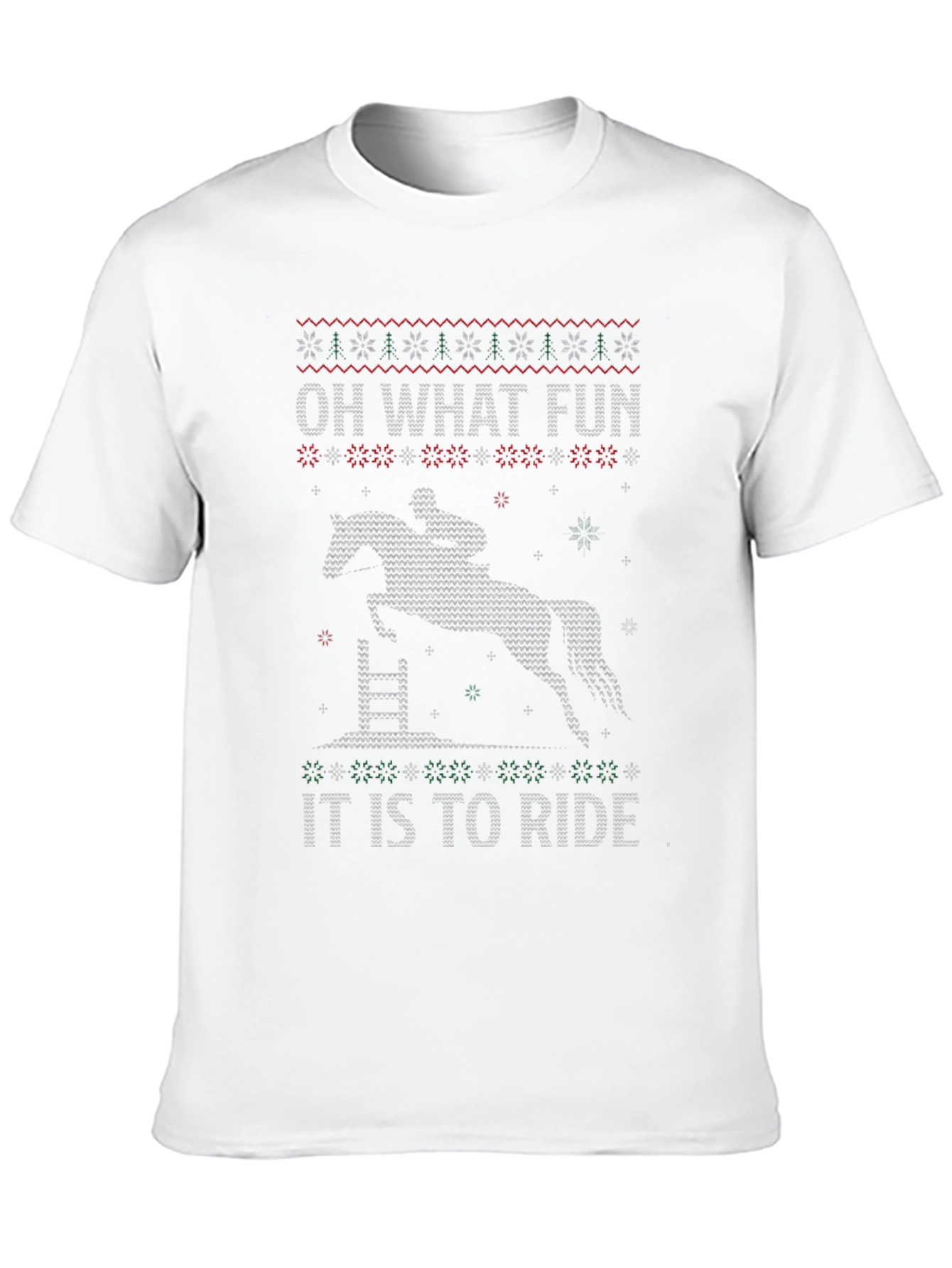 Oh What Fun Ugly Christmas Horse T-Shirt