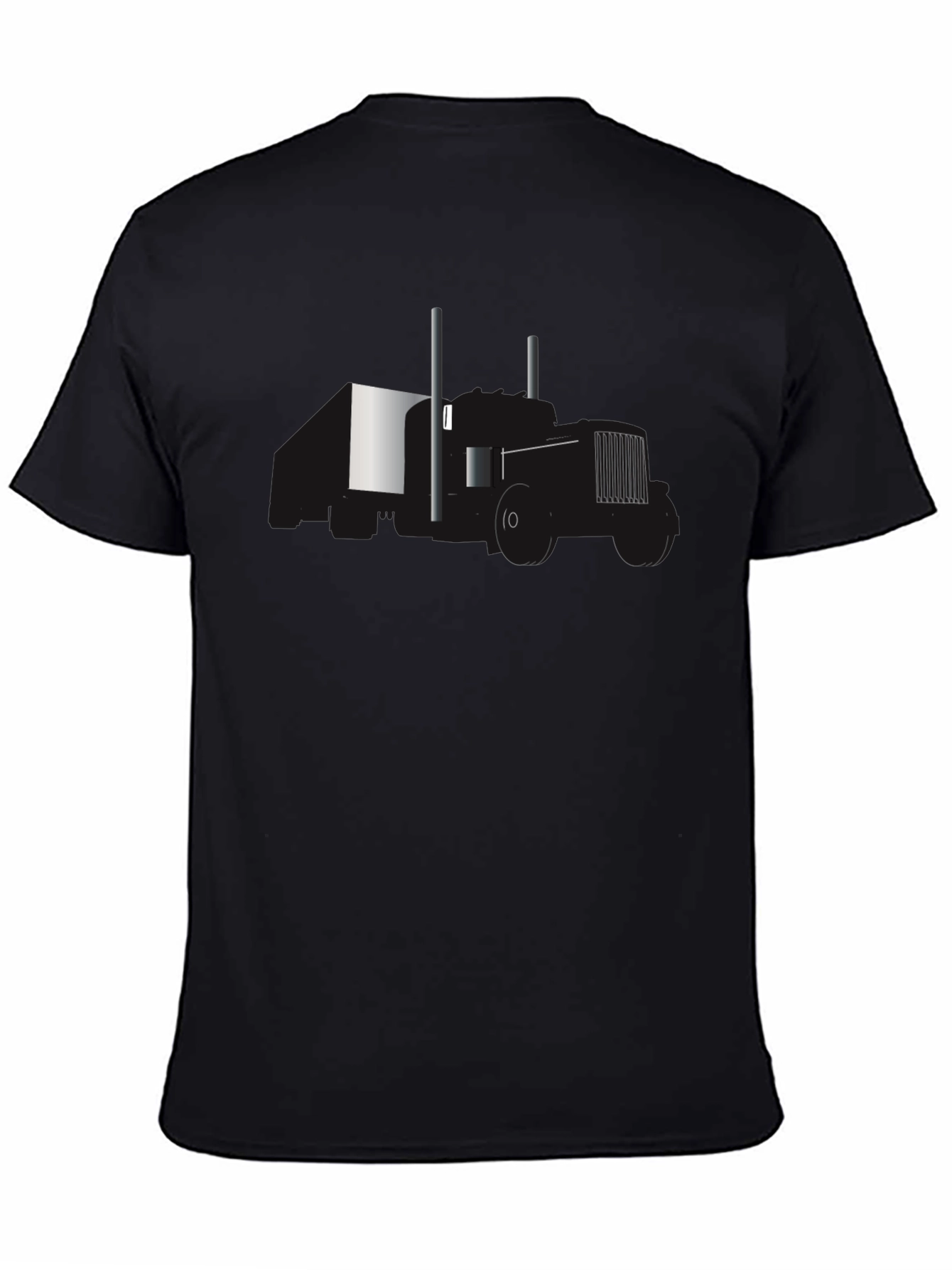 Abstract Tractor Graphic Black T-Shirt