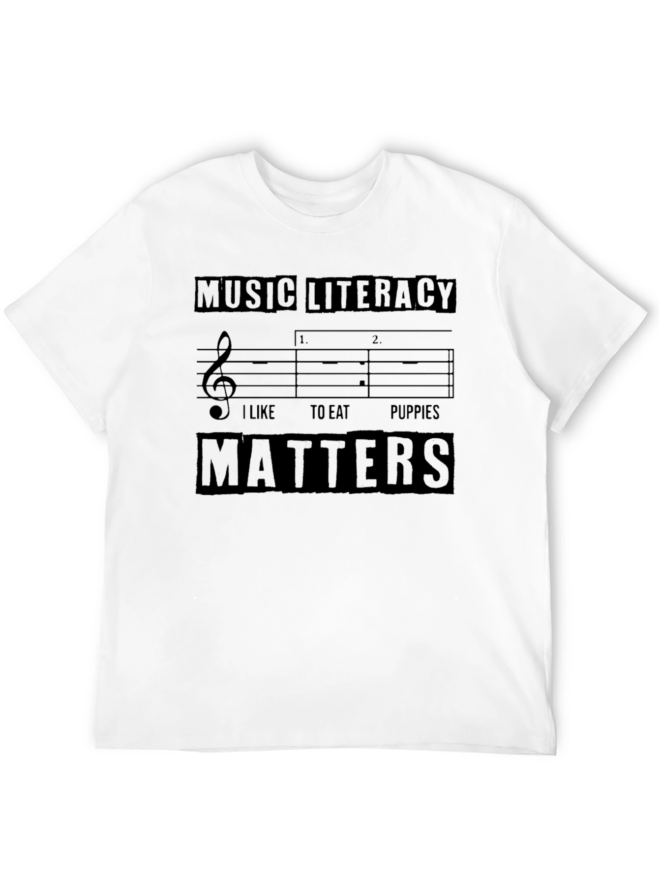 Music Literacy Matters Funny T-Shirt