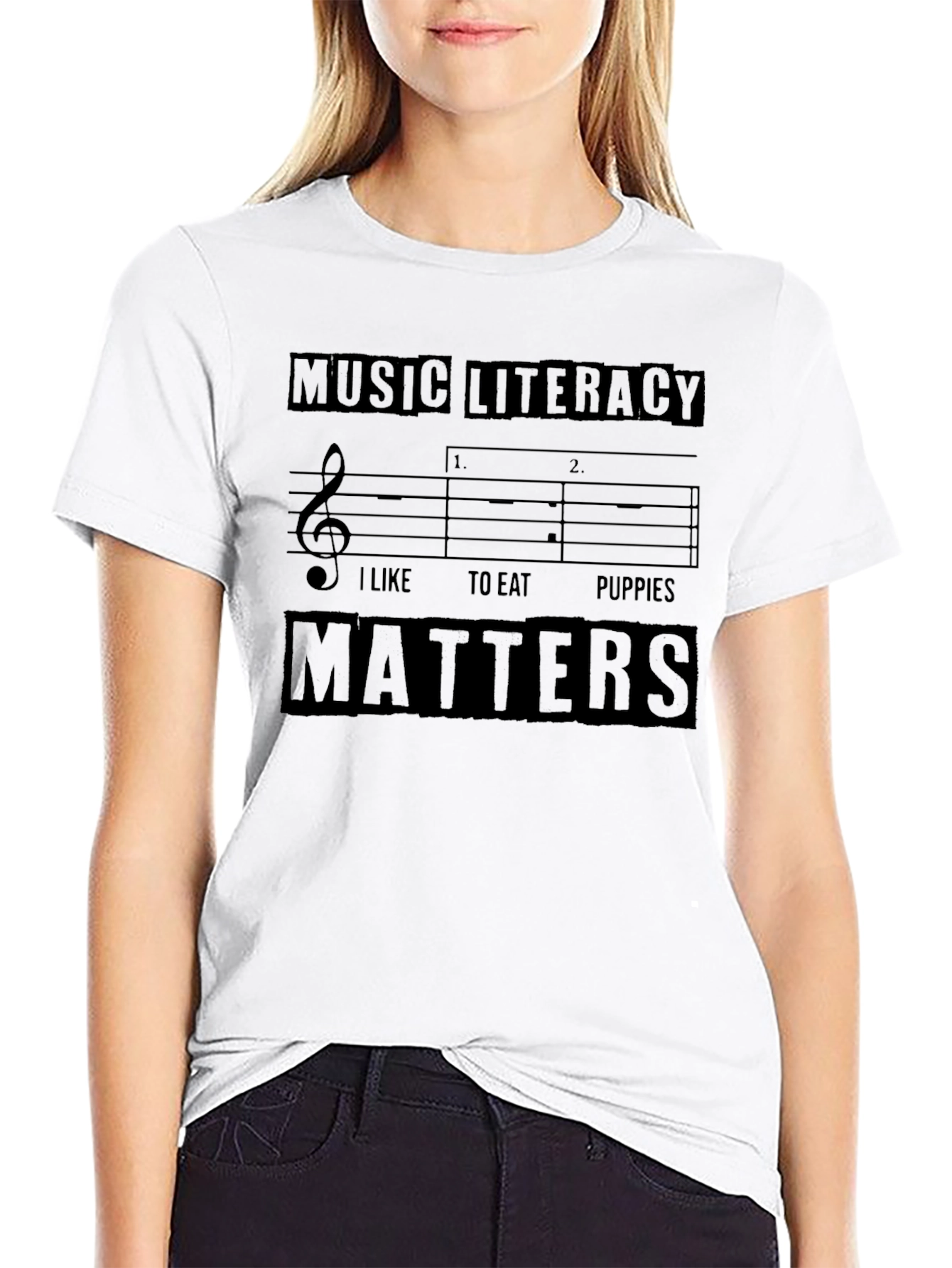 Music Literacy Matters Funny T-Shirt
