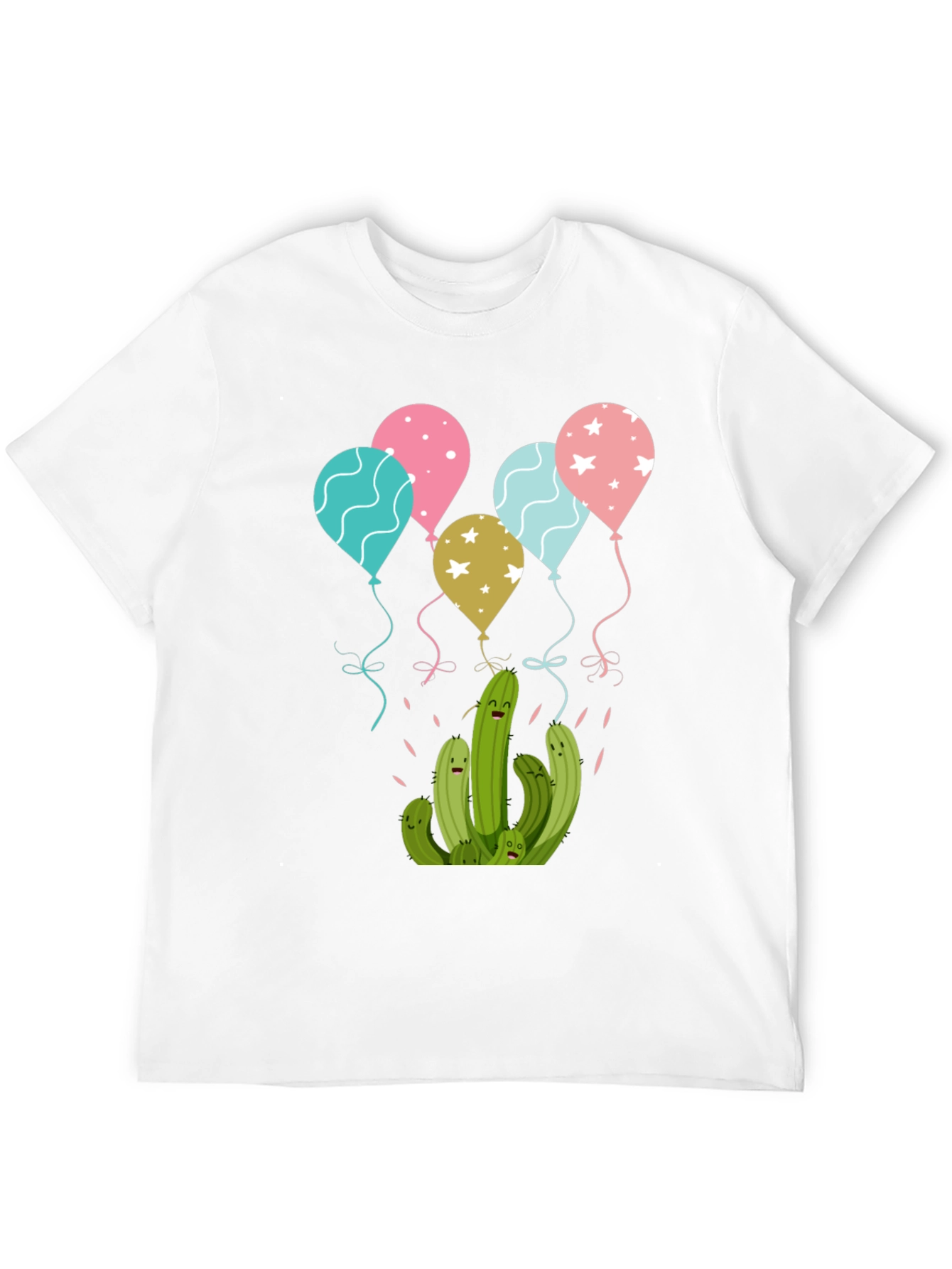 Cactus Balloons Graphic Tee - Black