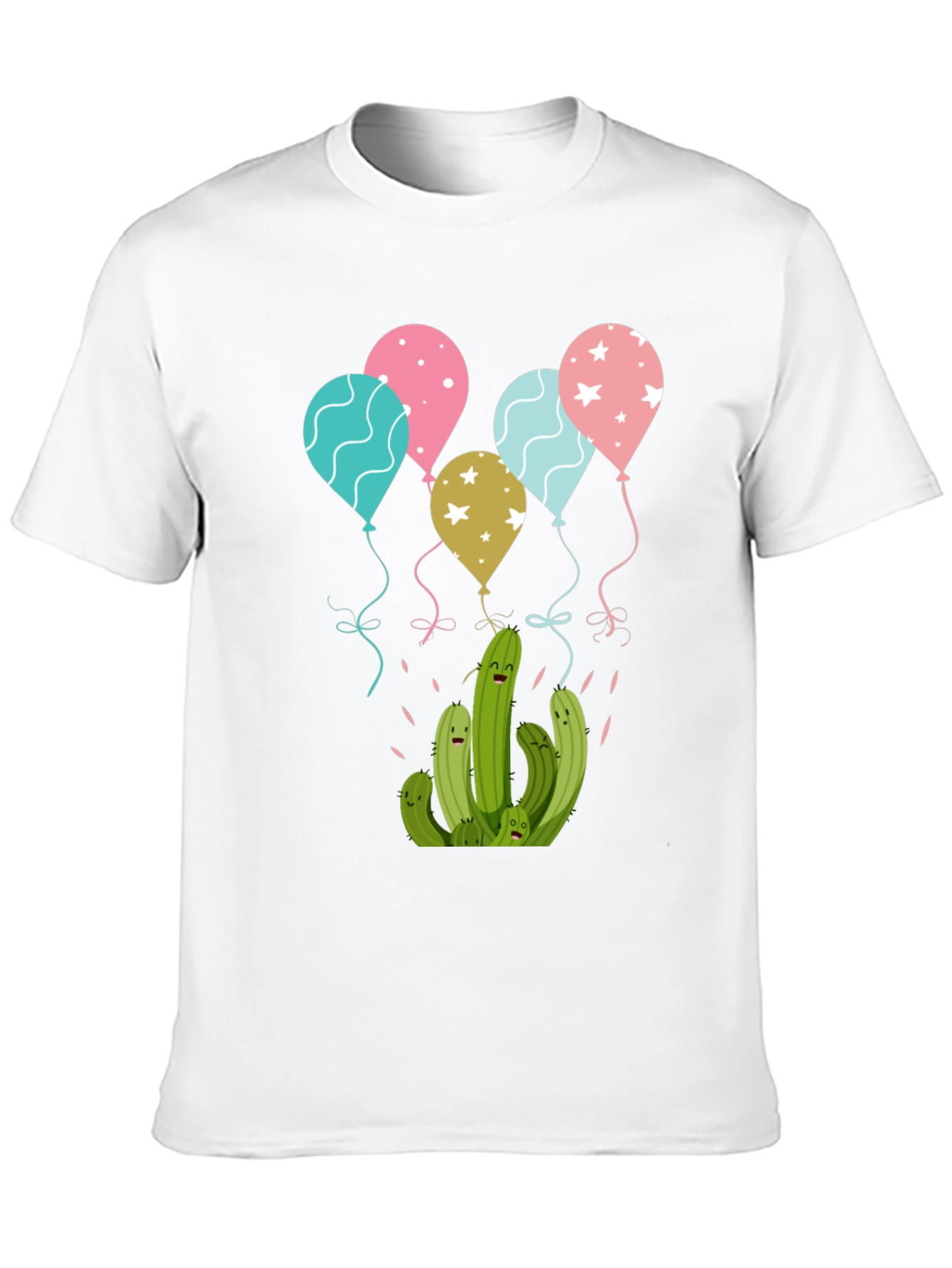 Cactus Balloons Graphic Tee - Black