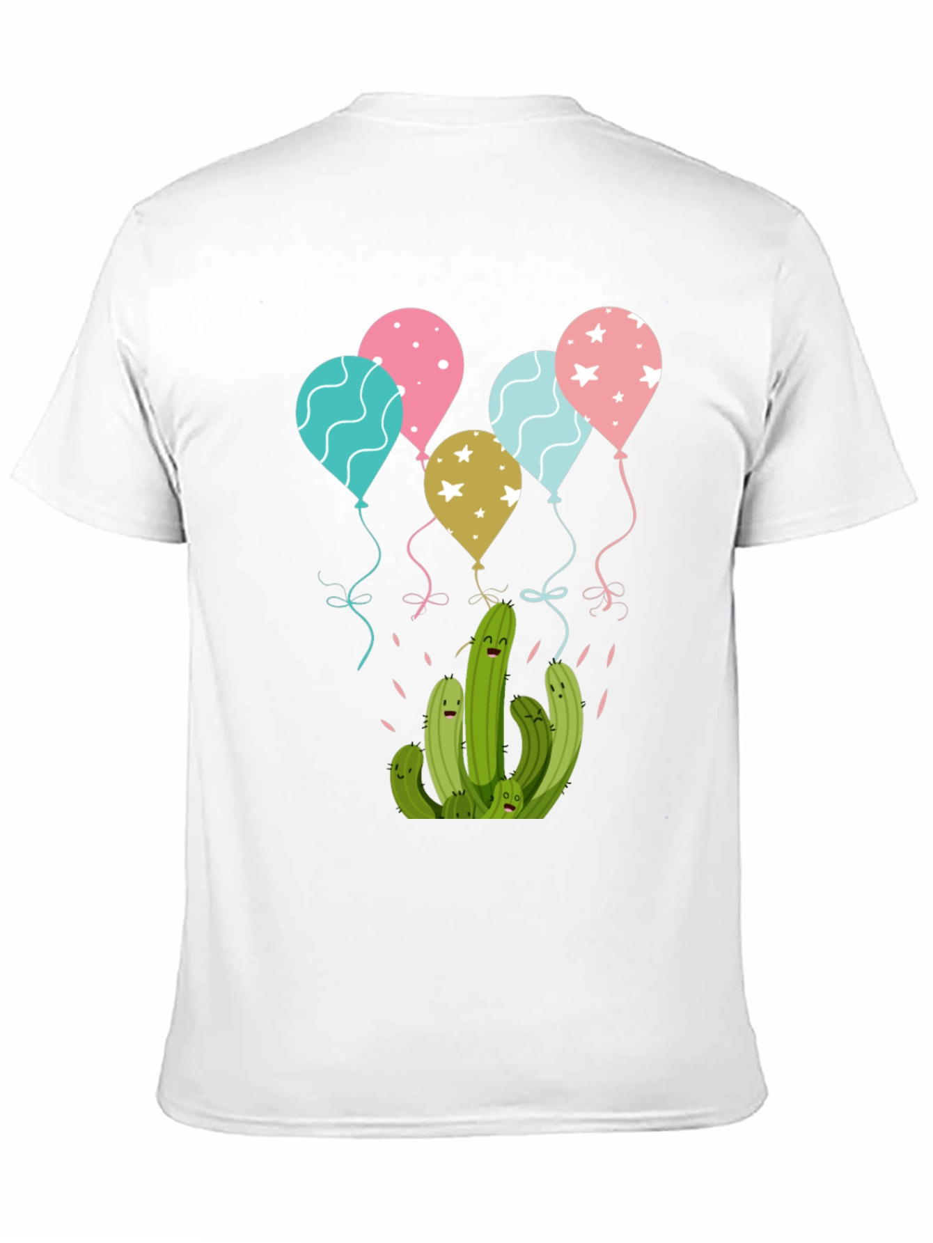 Cactus Balloons Graphic Tee - Black