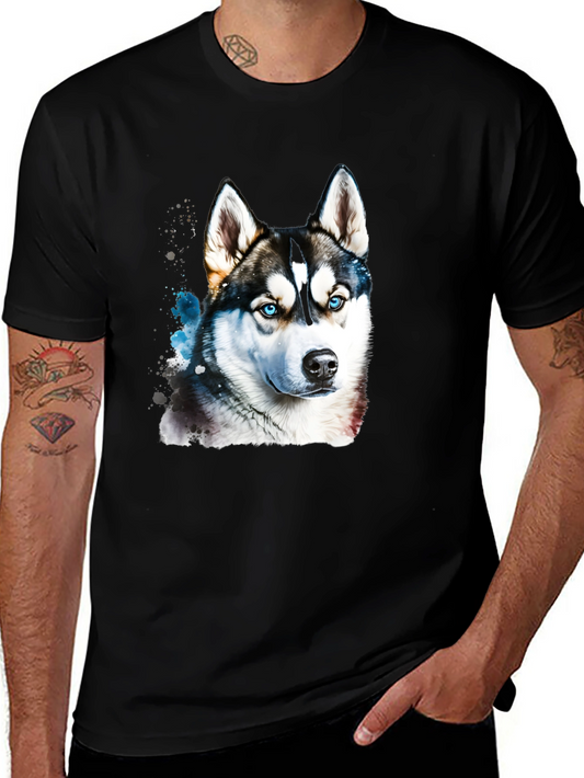 Husky Dog Graphic Tee - Stylish Animal Lover Shirt