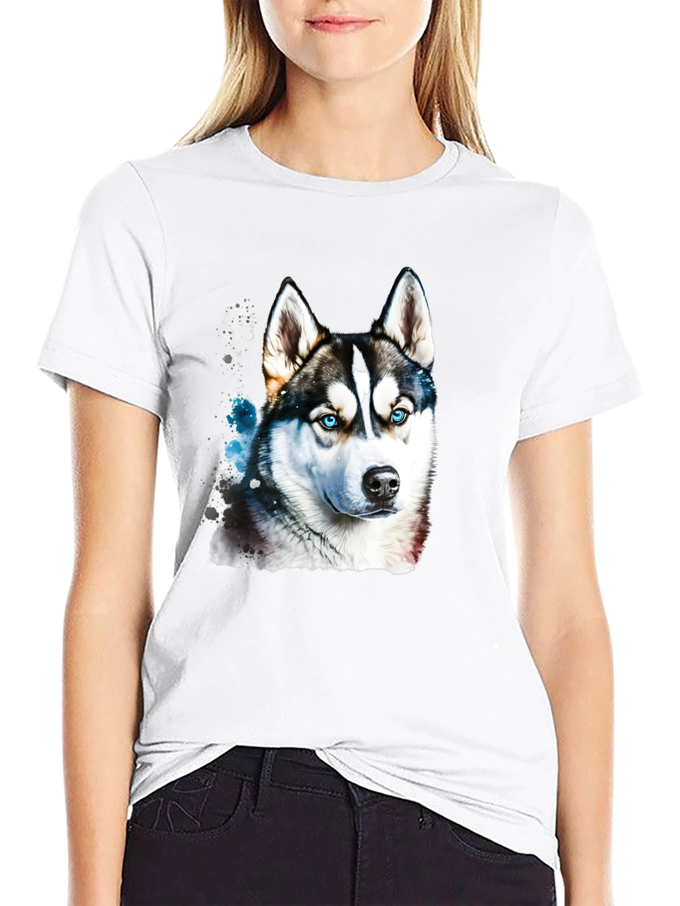 Husky Dog Graphic Tee - Stylish Animal Lover Shirt