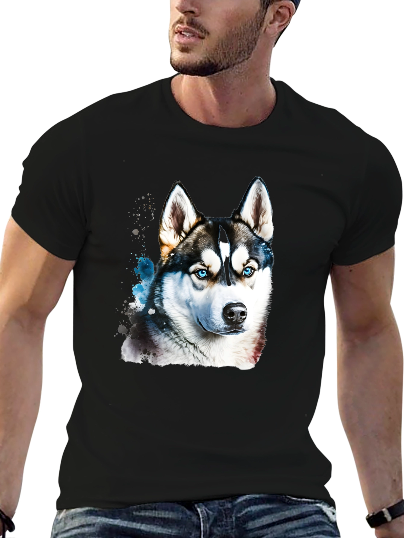 Husky Dog Graphic Tee - Stylish Animal Lover Shirt