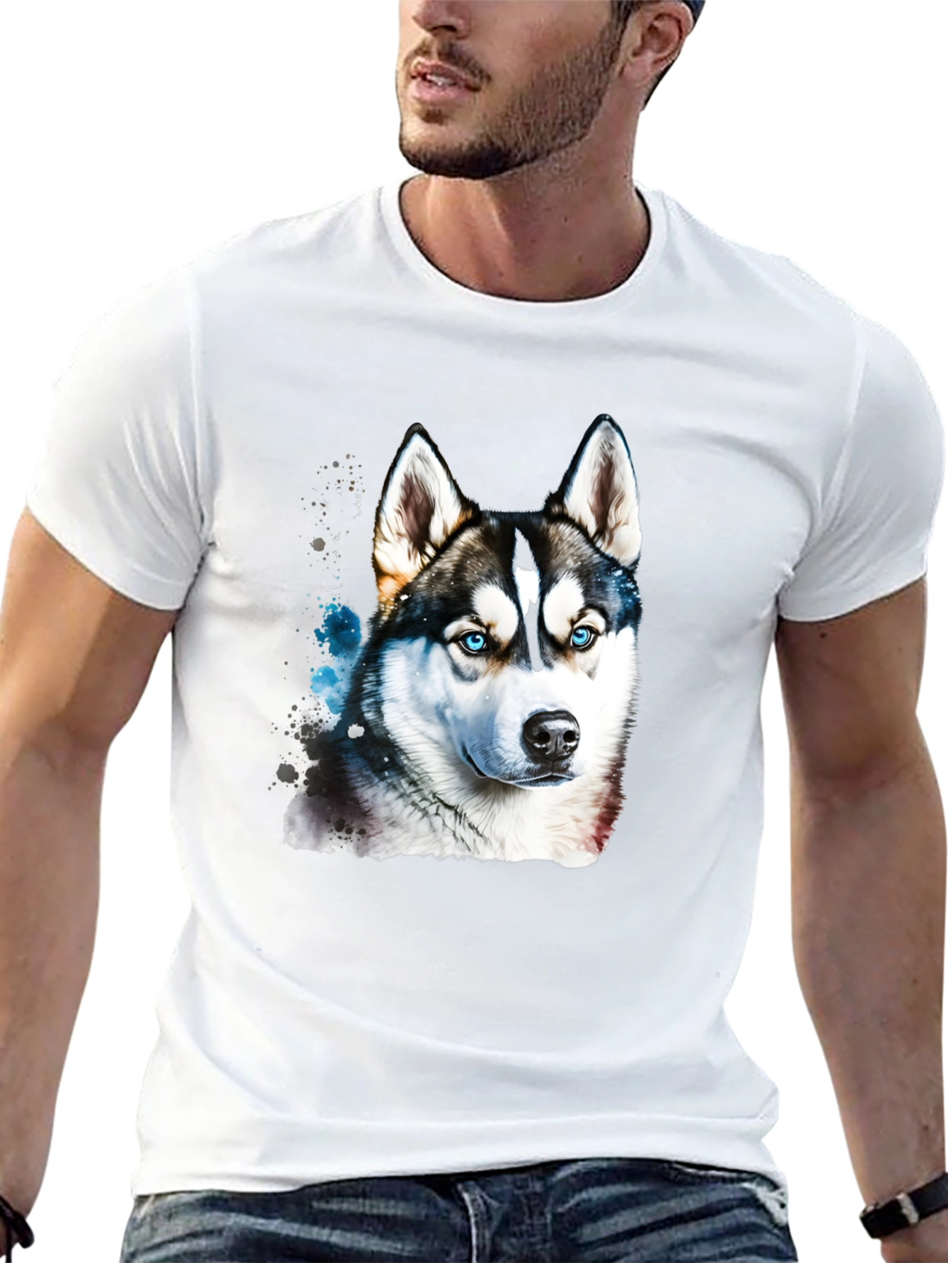 Husky Dog Graphic Tee - Stylish Animal Lover Shirt
