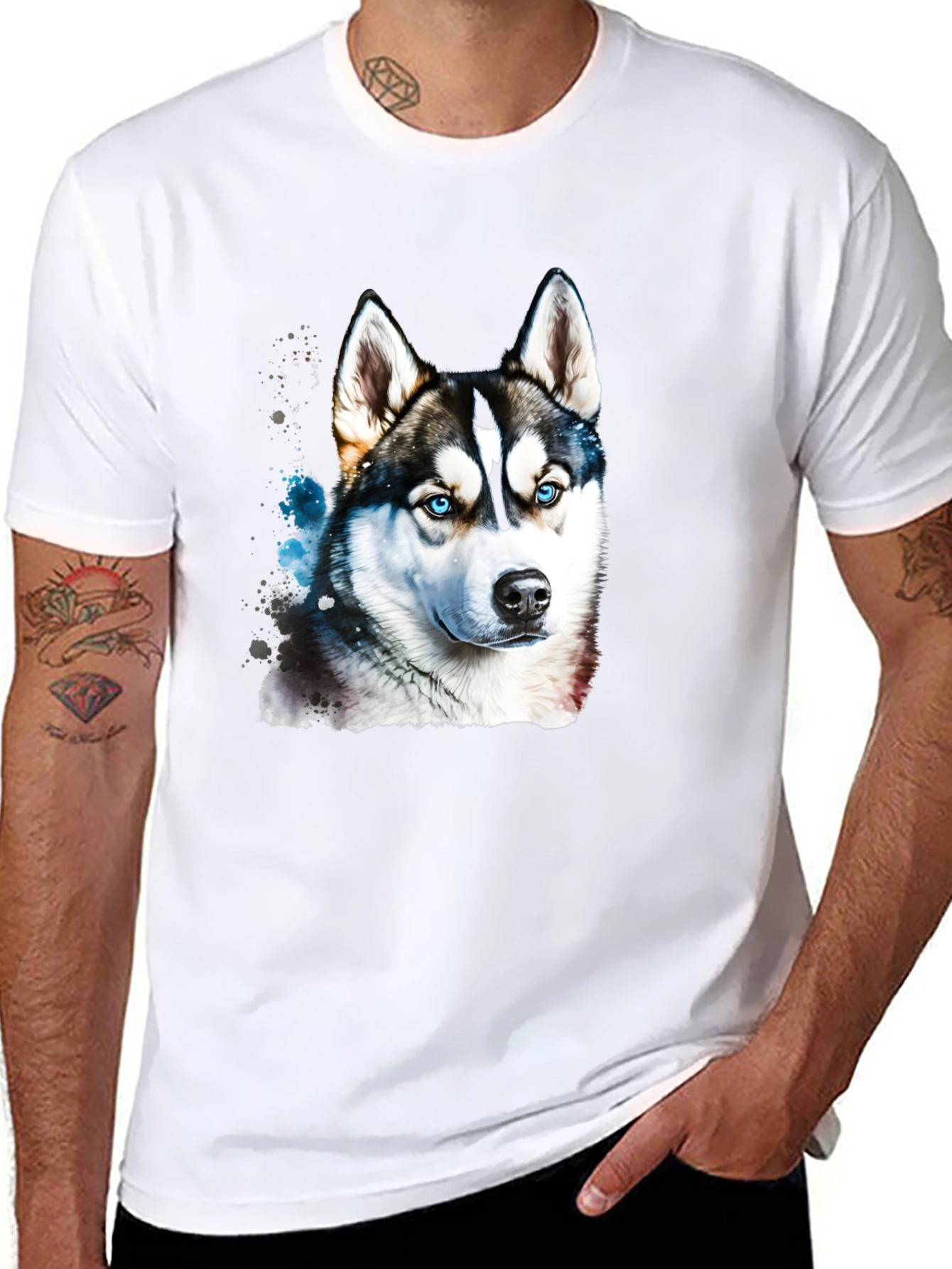 Husky Dog Graphic Tee - Stylish Animal Lover Shirt