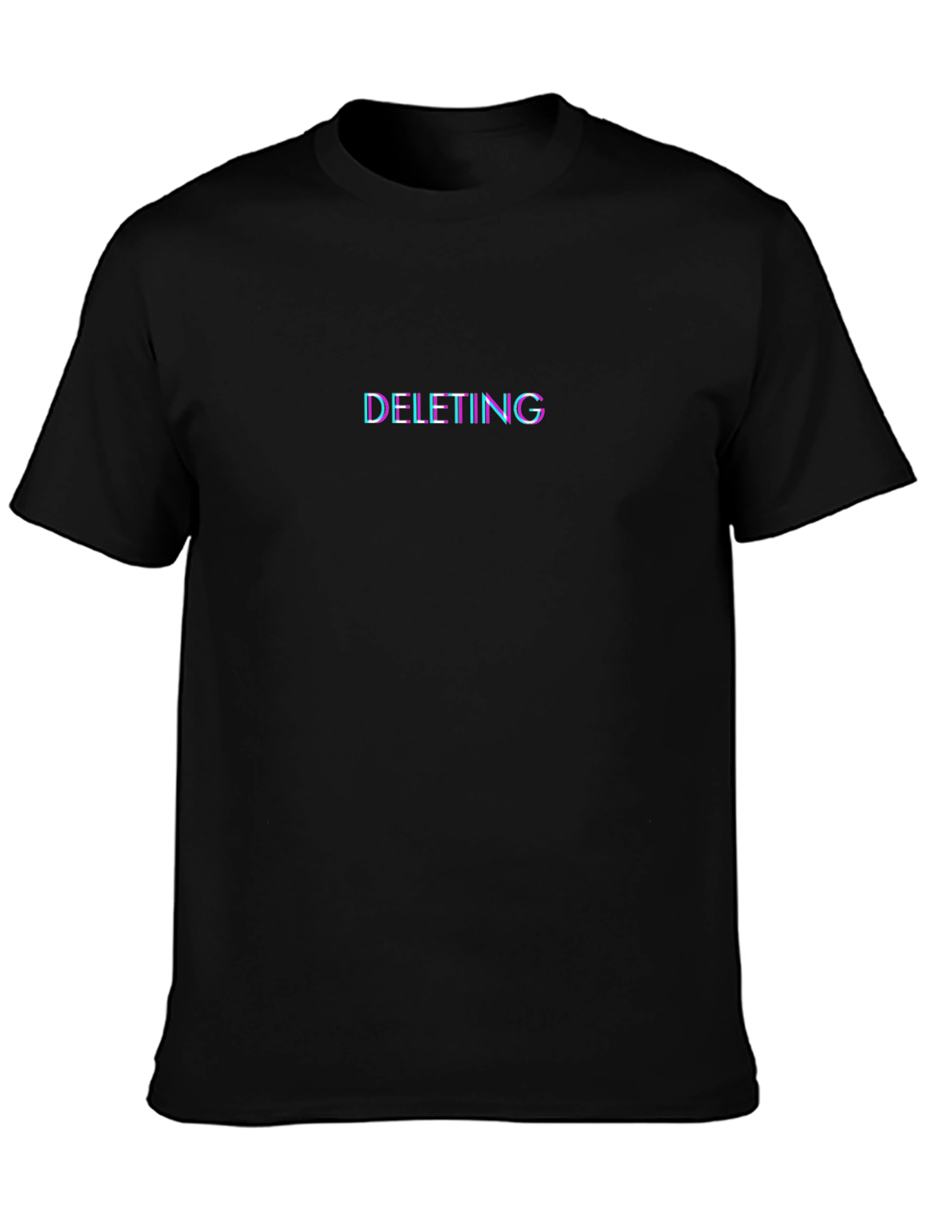Deleting Graphic Tee - Black Cotton T-Shirt
