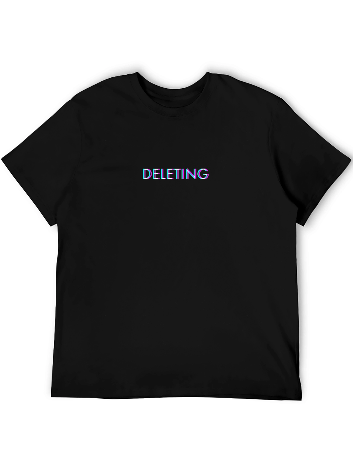 Deleting Graphic Tee - Black Cotton T-Shirt
