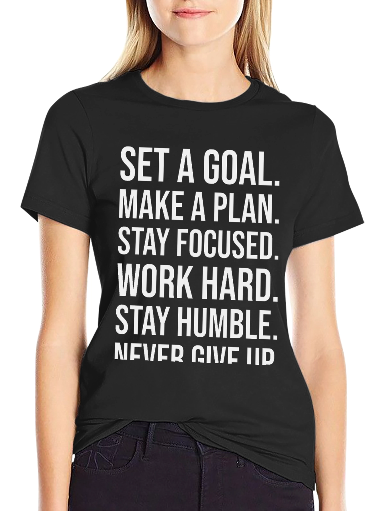 Motivational Graphic T-Shirt: Set Goals