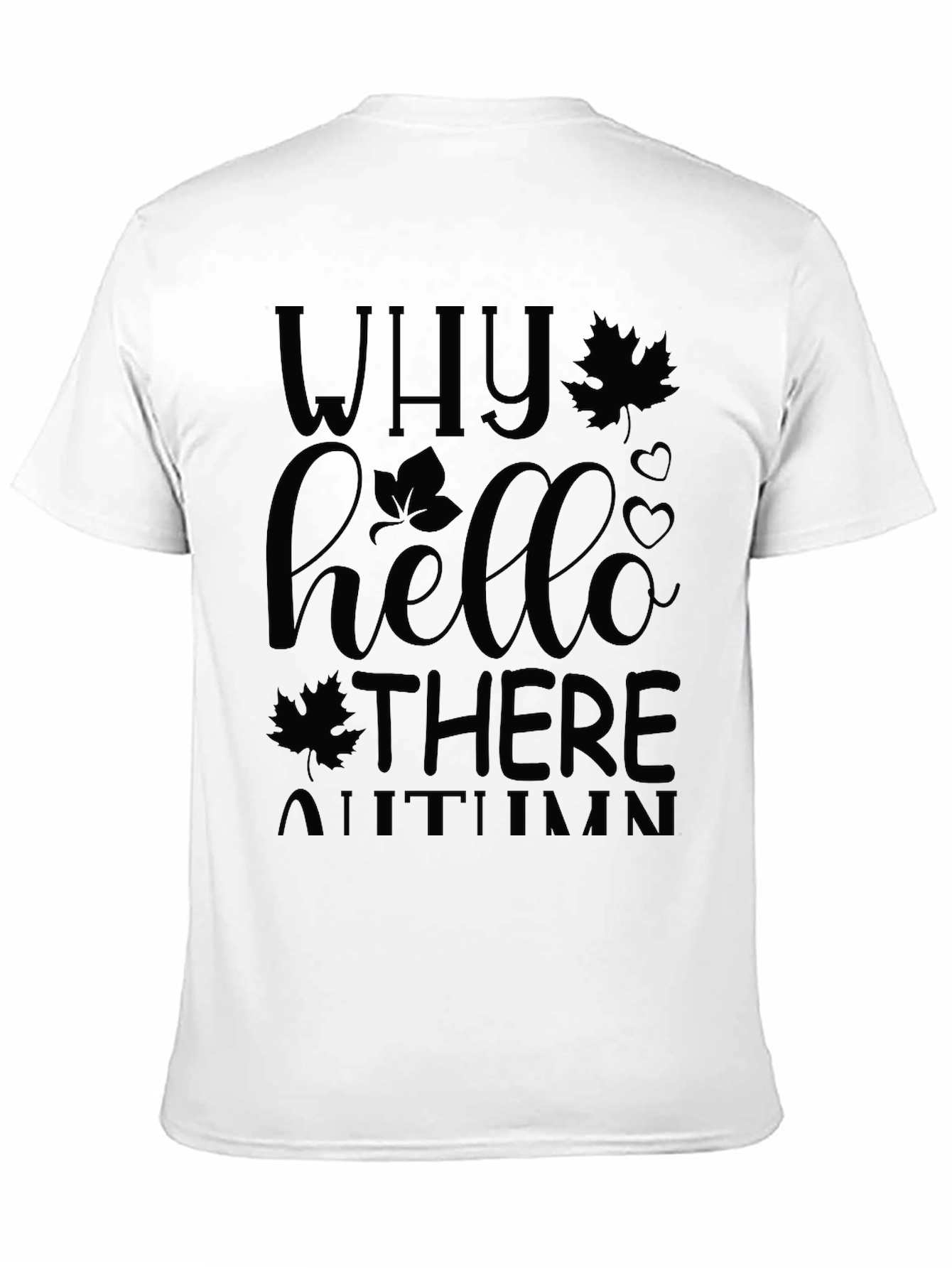 Why Hello There Autumn Black T-Shirt