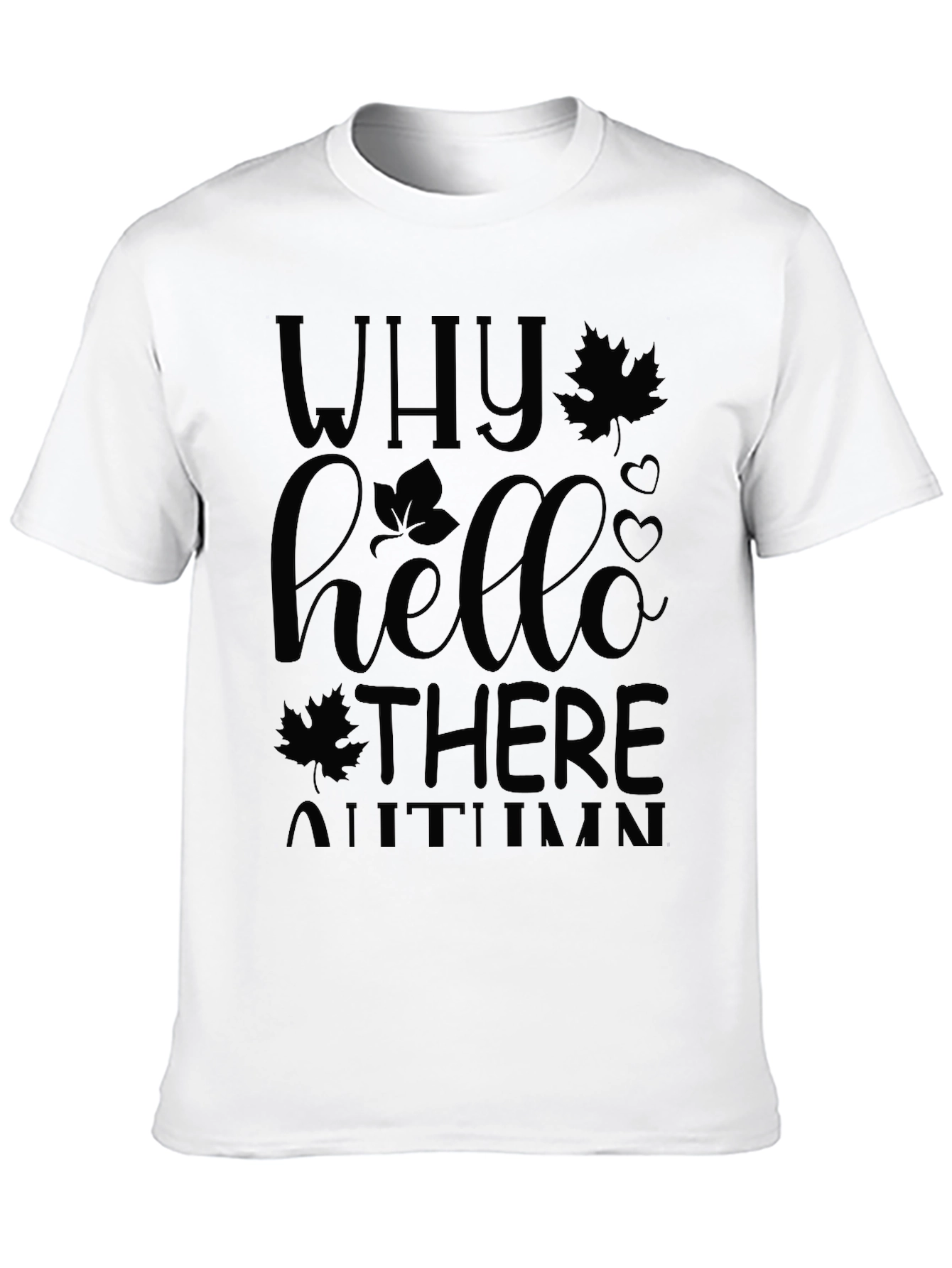Why Hello There Autumn Black T-Shirt