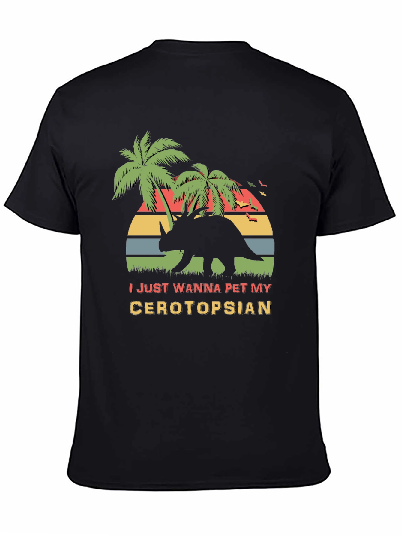 Ceratopsian Pet T-Shirt - Retro Dinosaur Tee