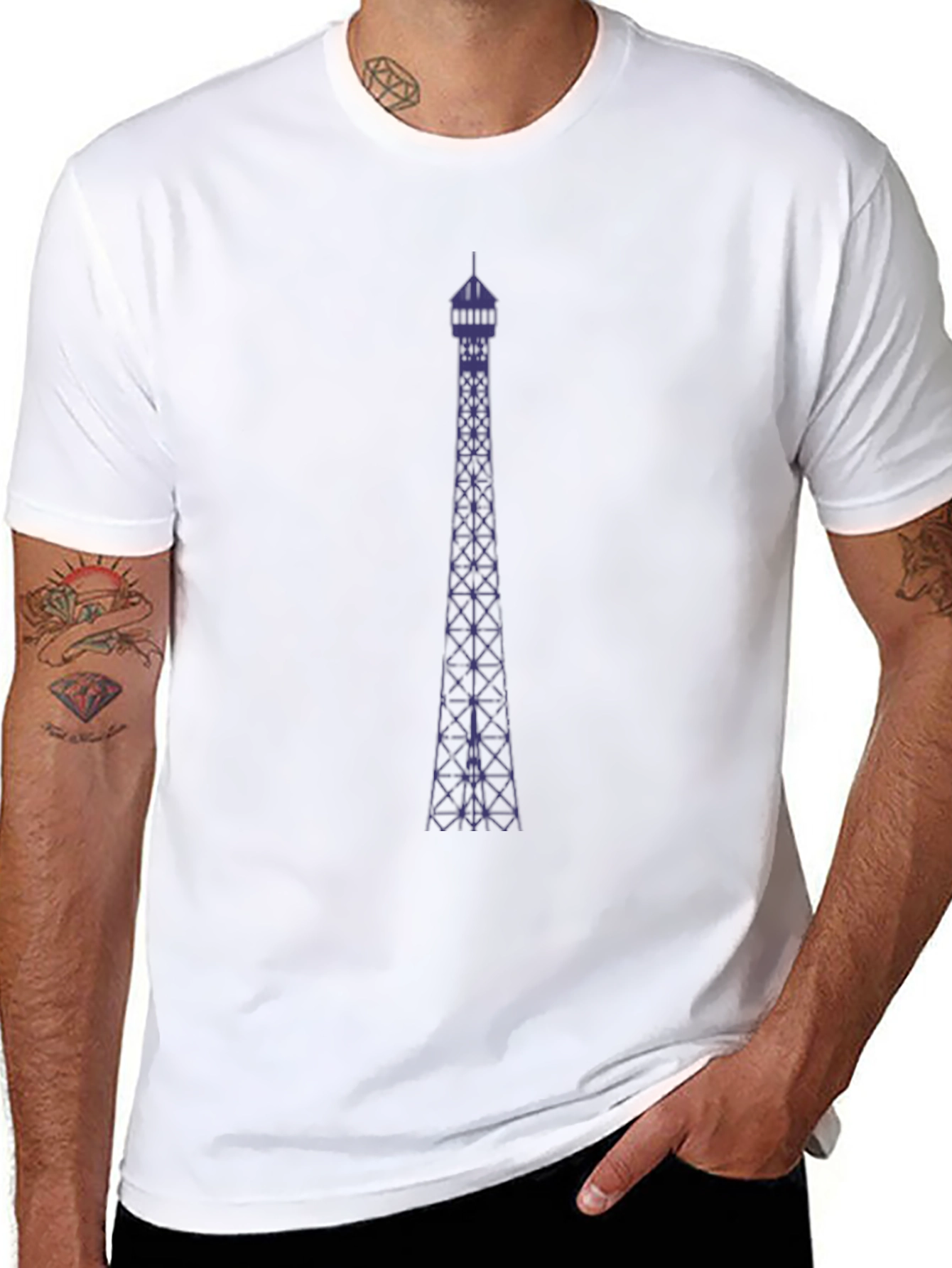 Tower Graphic Tee - Modern Mens Black T-Shirt