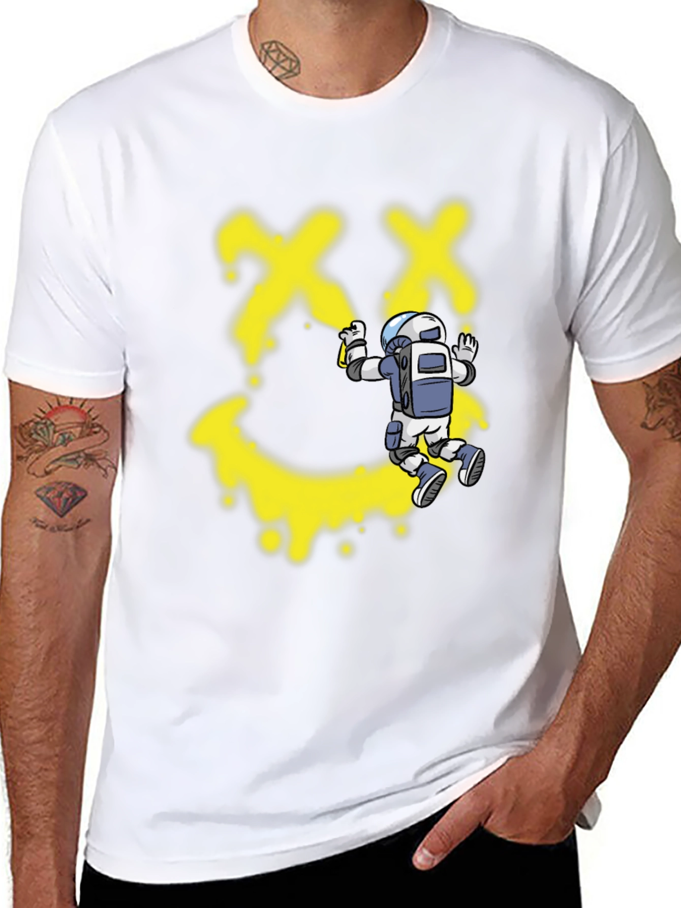 Graffiti Astronaut Black T-Shirt - Modern Streetwear