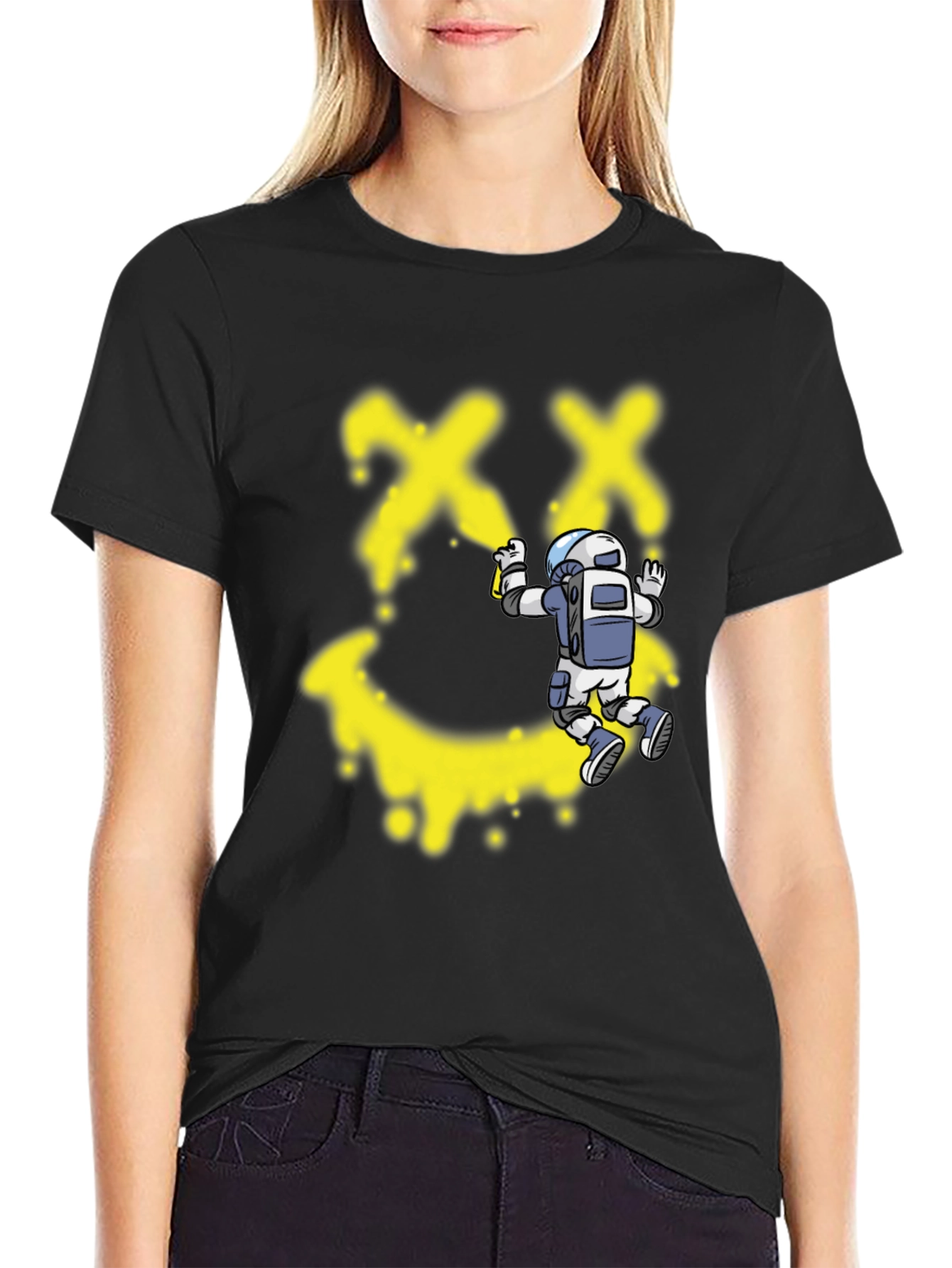 Graffiti Astronaut Black T-Shirt - Modern Streetwear