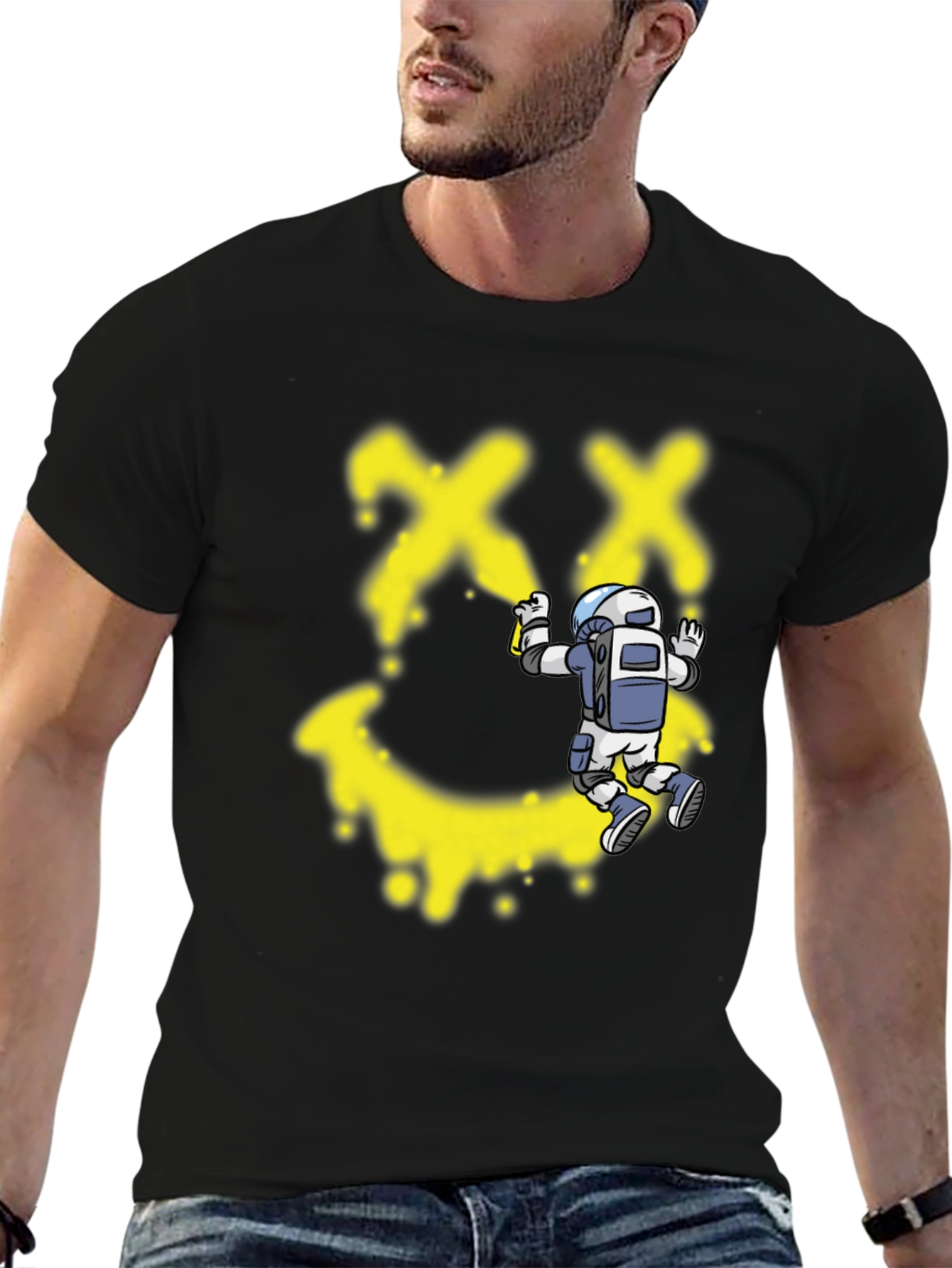 Graffiti Astronaut Black T-Shirt - Modern Streetwear