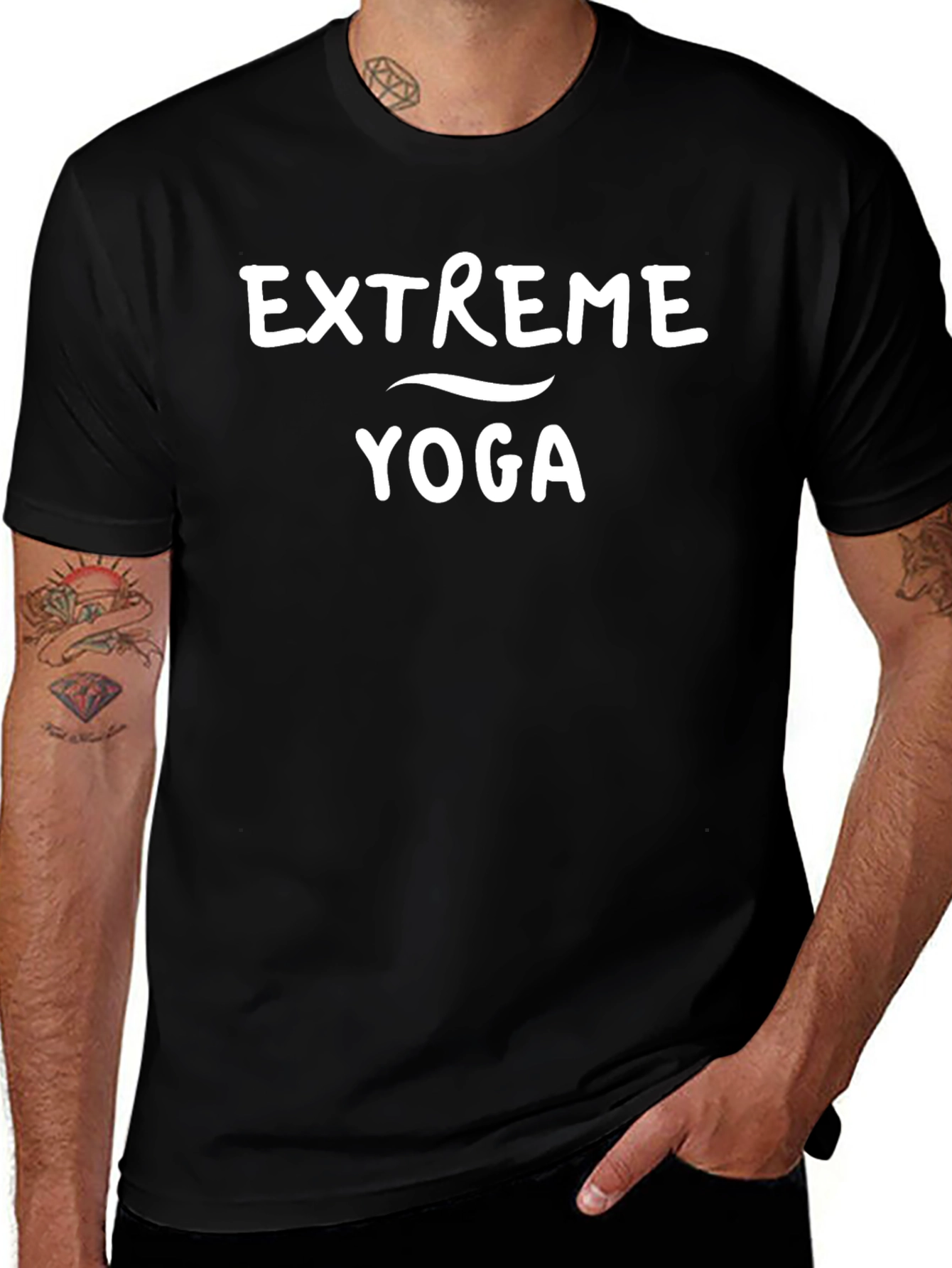 Extreme Yoga Black T-Shirt