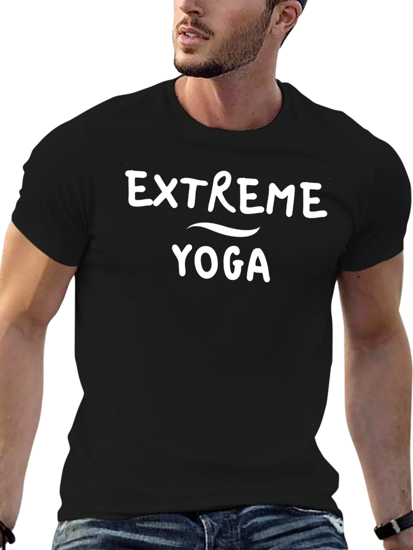 Extreme Yoga Black T-Shirt