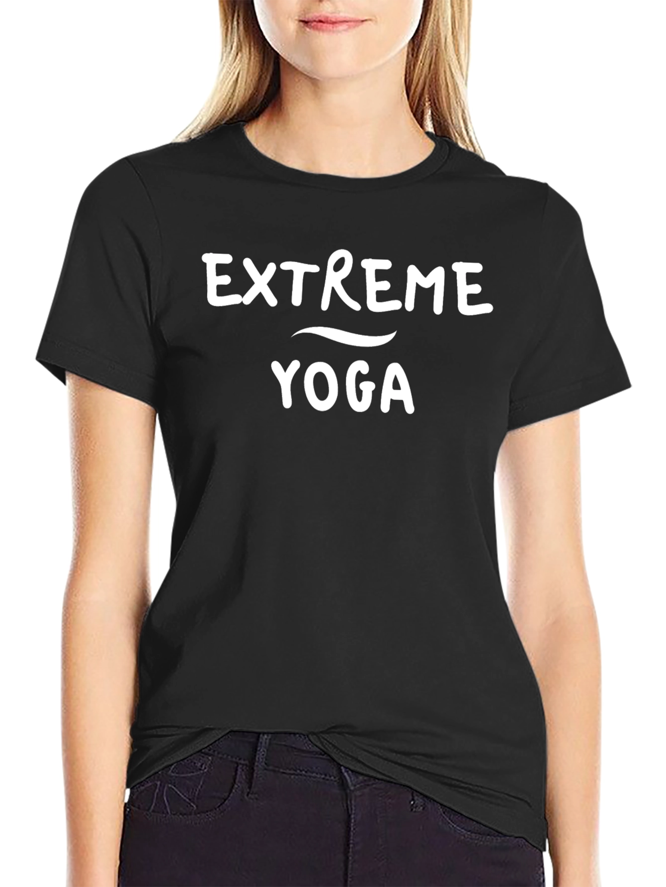 Extreme Yoga Black T-Shirt