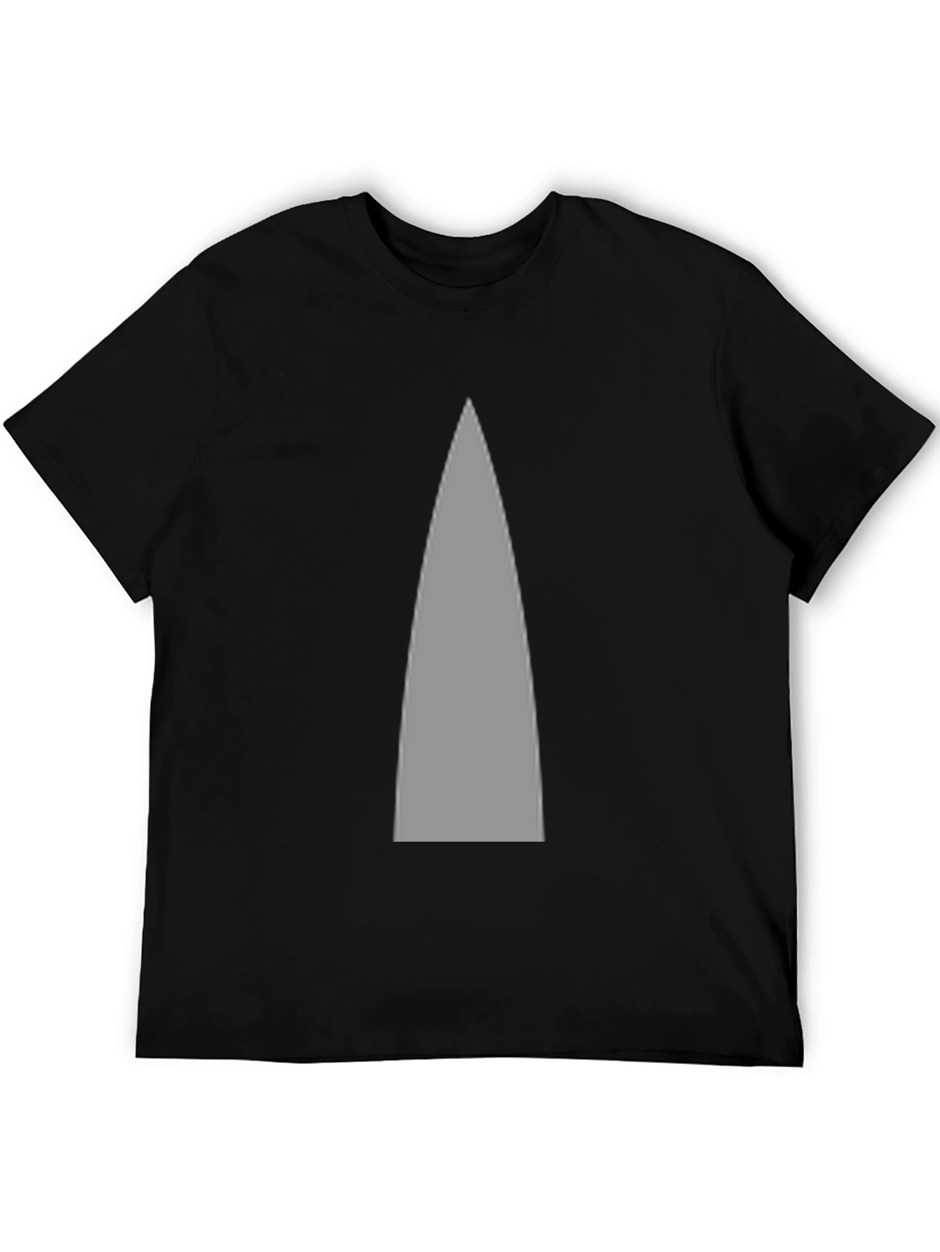 Mens Black T-Shirt with Gray Arrow Design